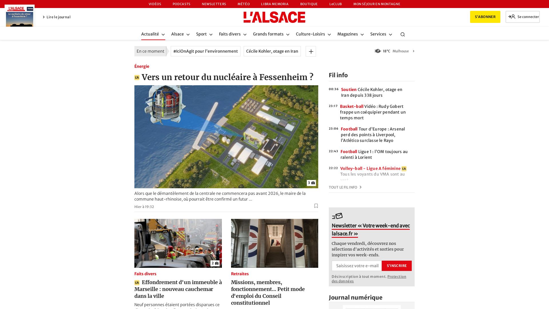 Estado web lalsace.fr está   ONLINE