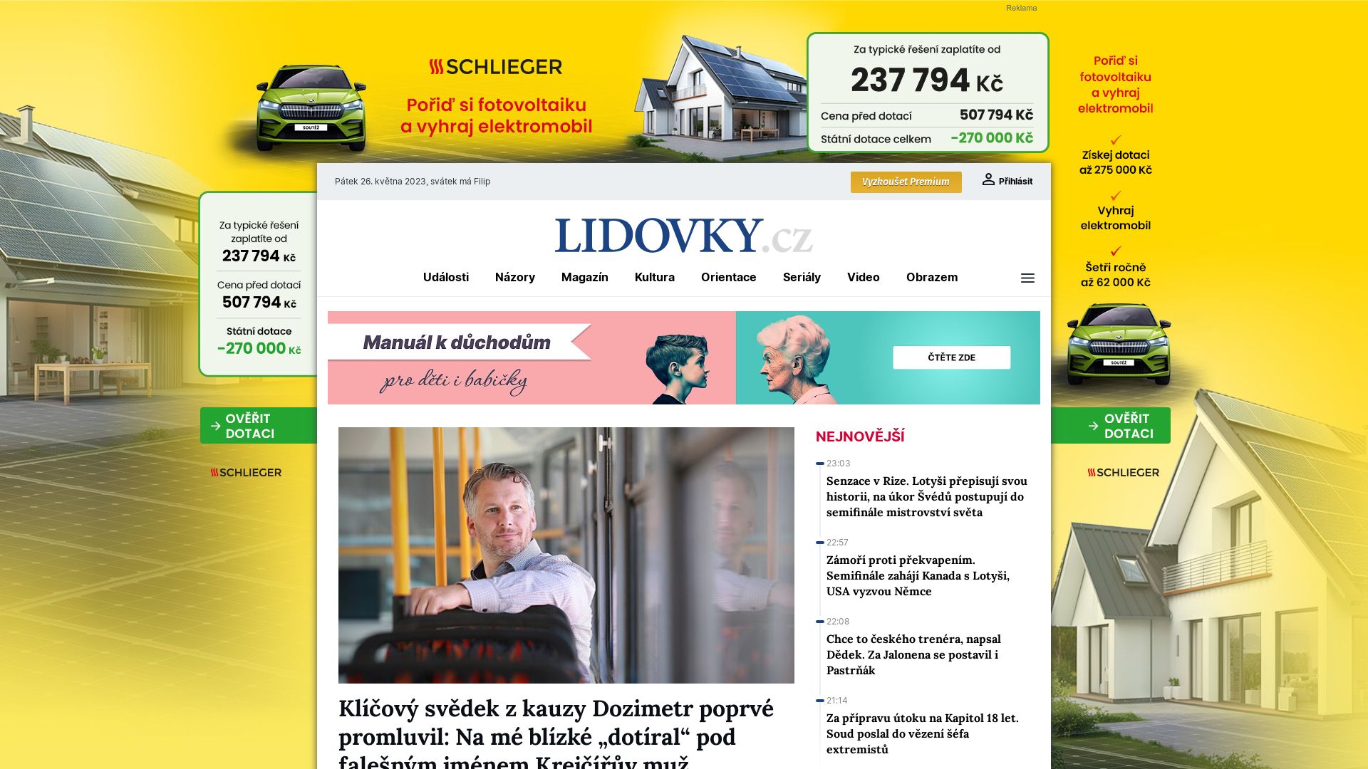 Estado web lidovky.cz está   ONLINE