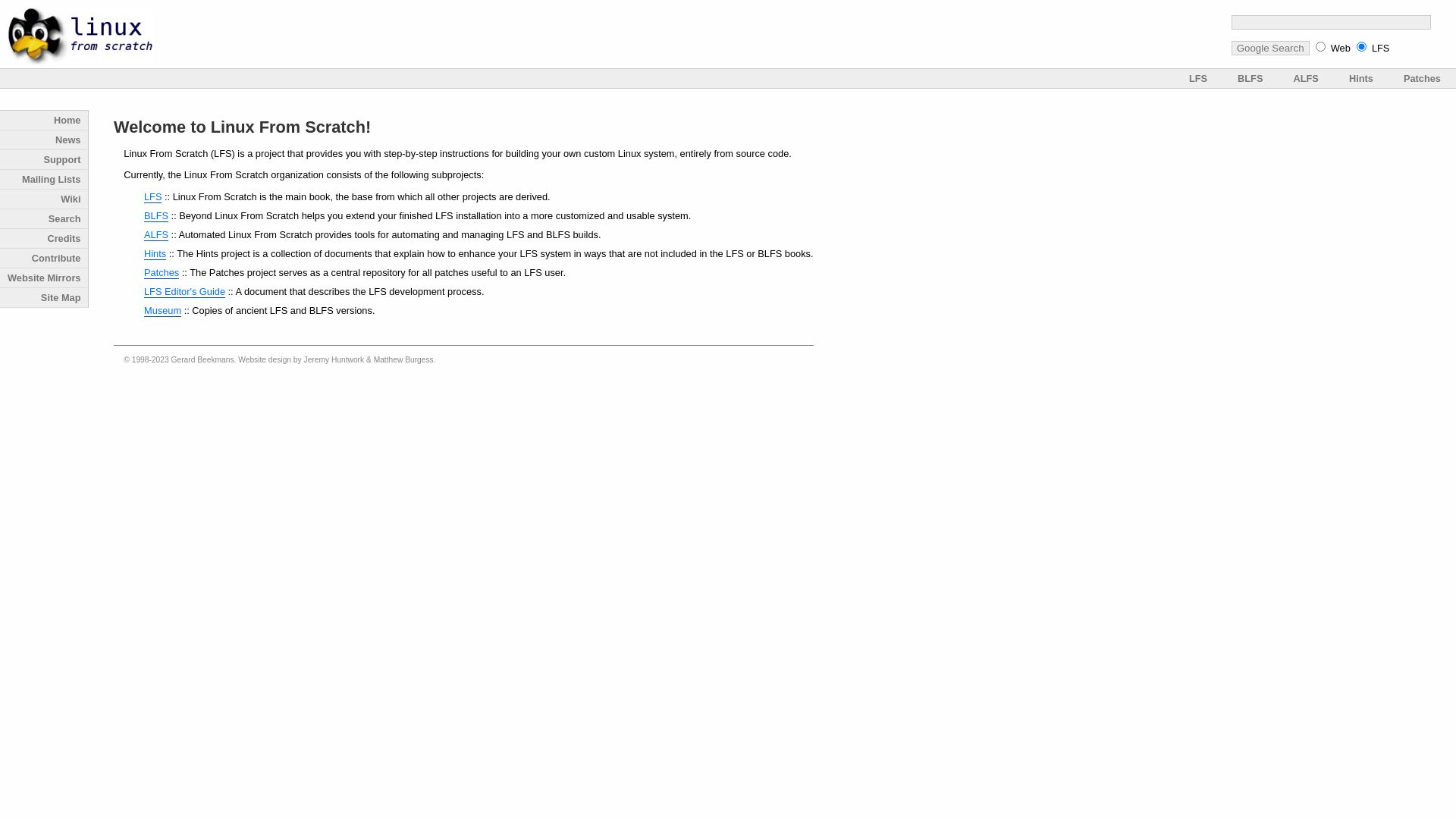 Estado web linuxfromscratch.org está   ONLINE