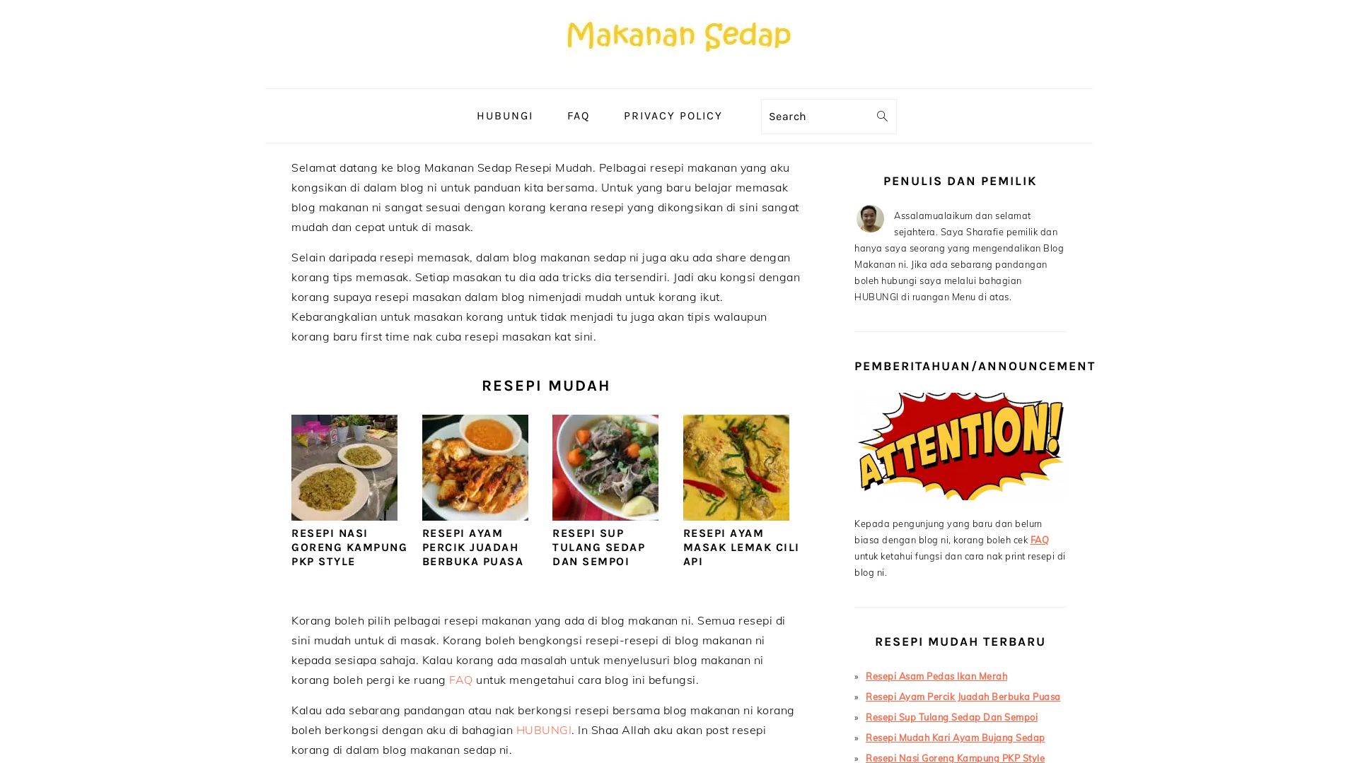 Estado web makanansedap.my está   ONLINE