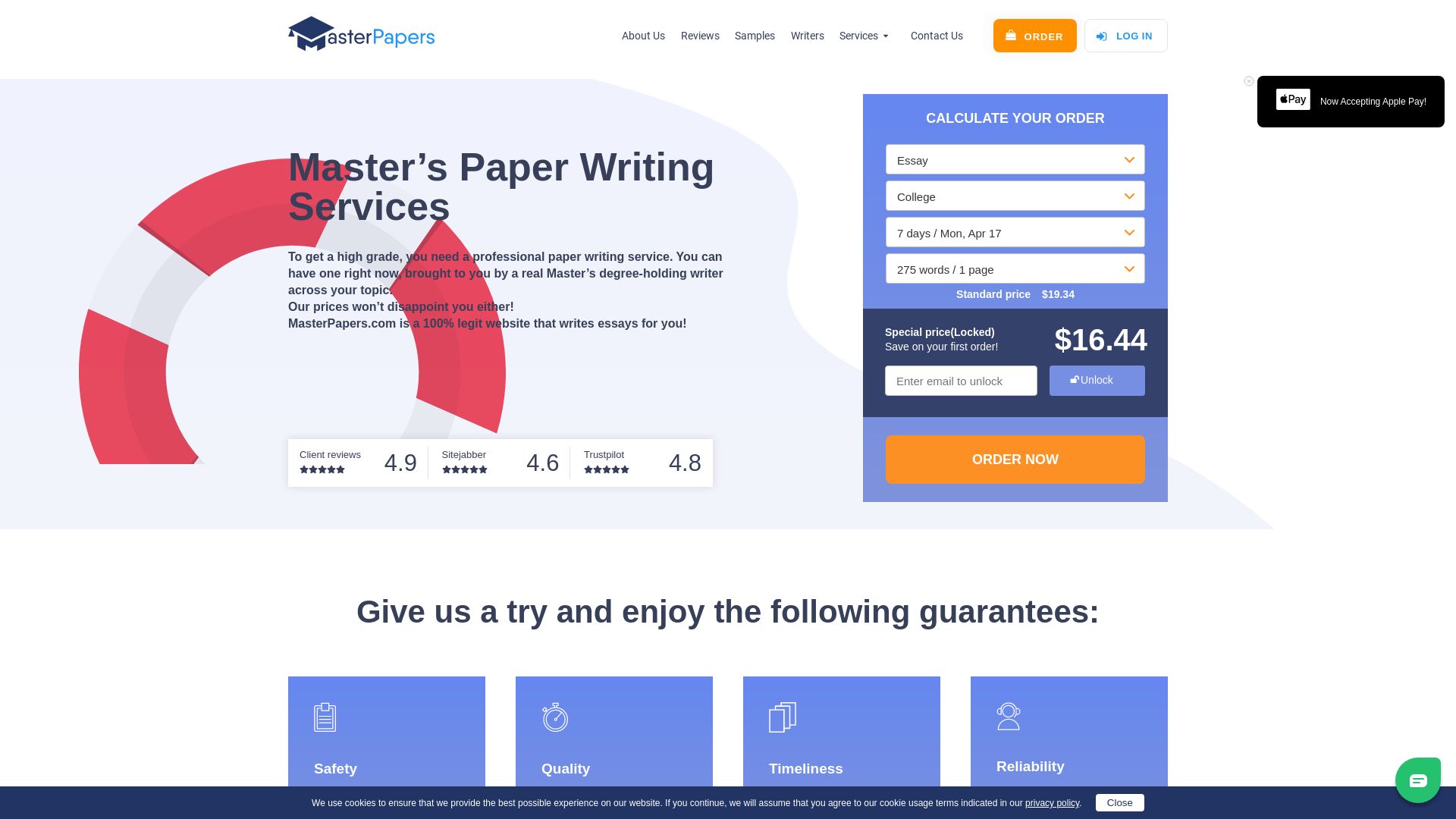 Estado web masterpapers.com está   ONLINE