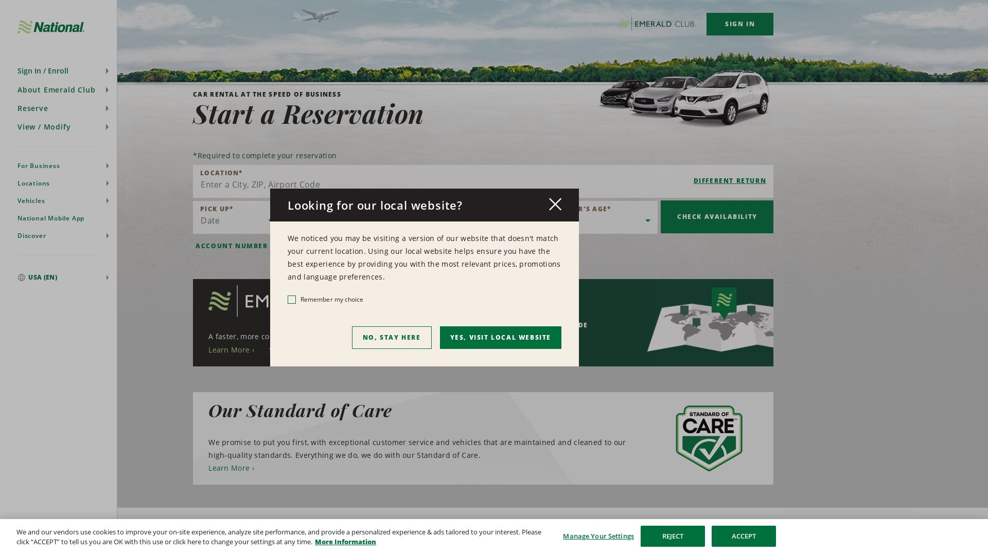 Estado web nationalcar.com está   ONLINE