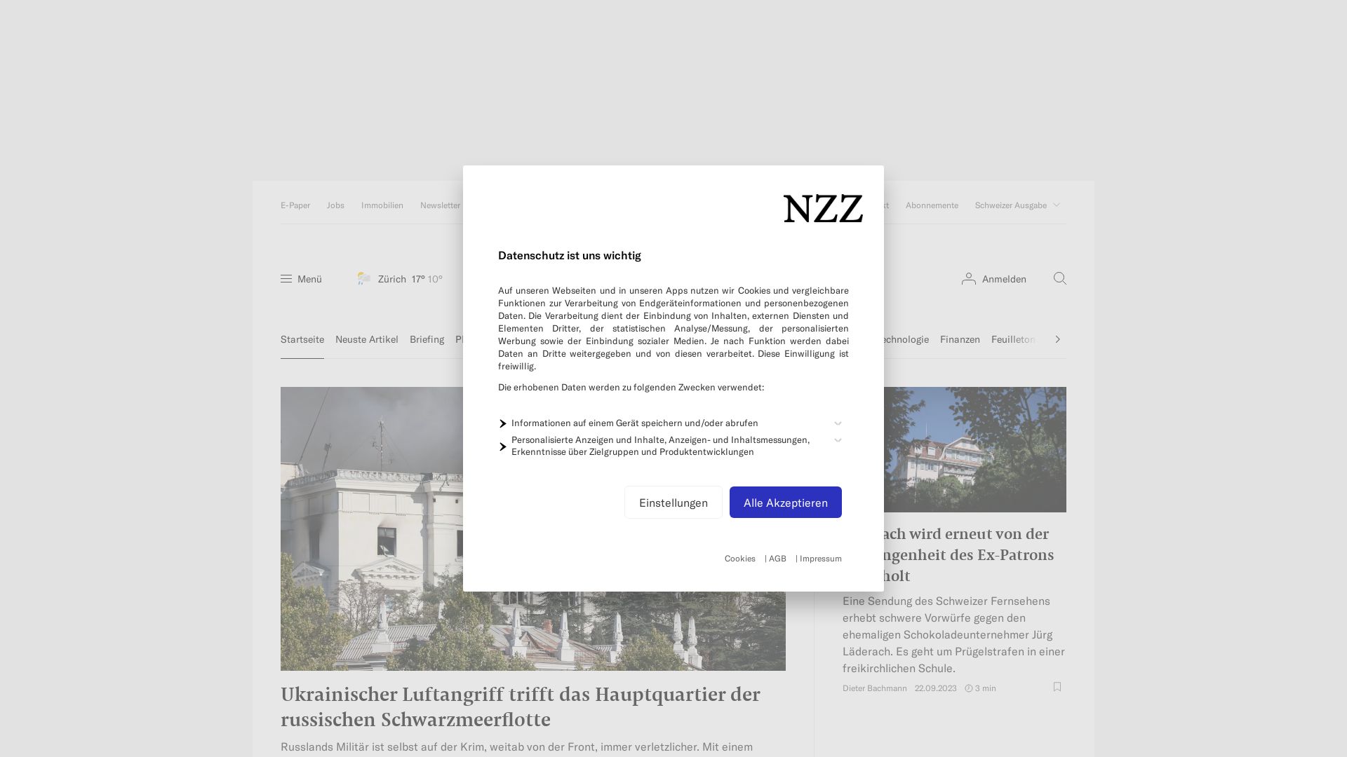 Estado web nzz.ch está   ONLINE