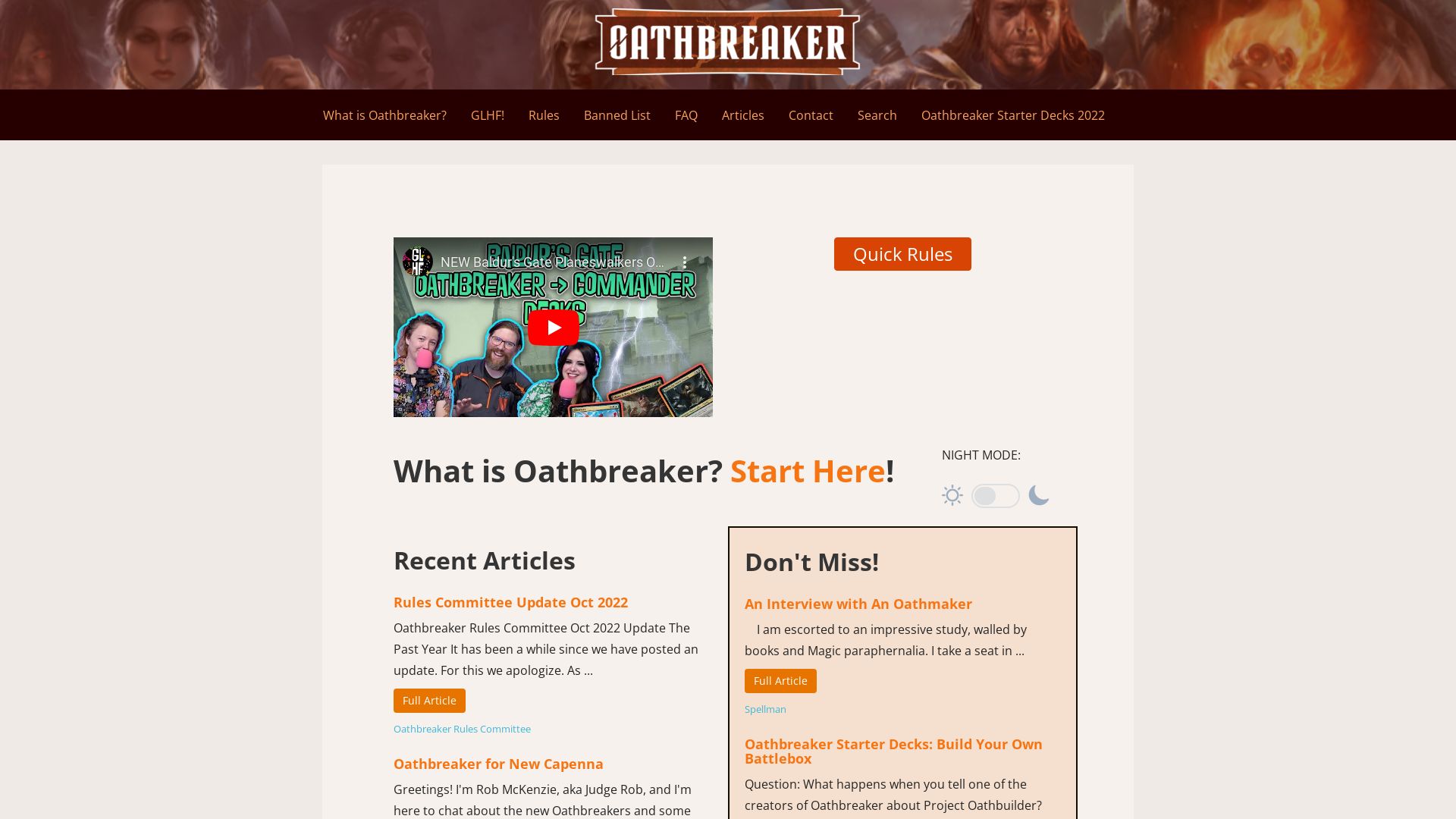 Estado web oathbreakermtg.org está   ONLINE