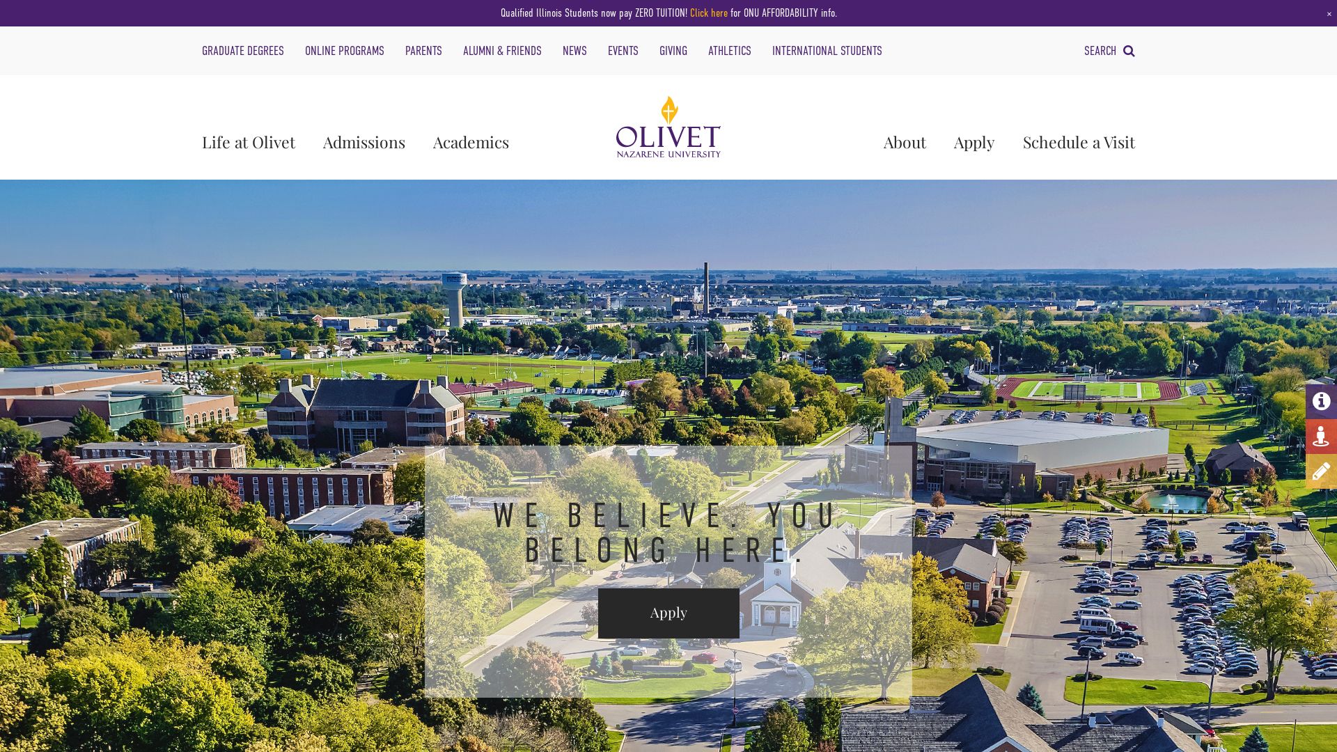 Estado web olivet.edu está   ONLINE