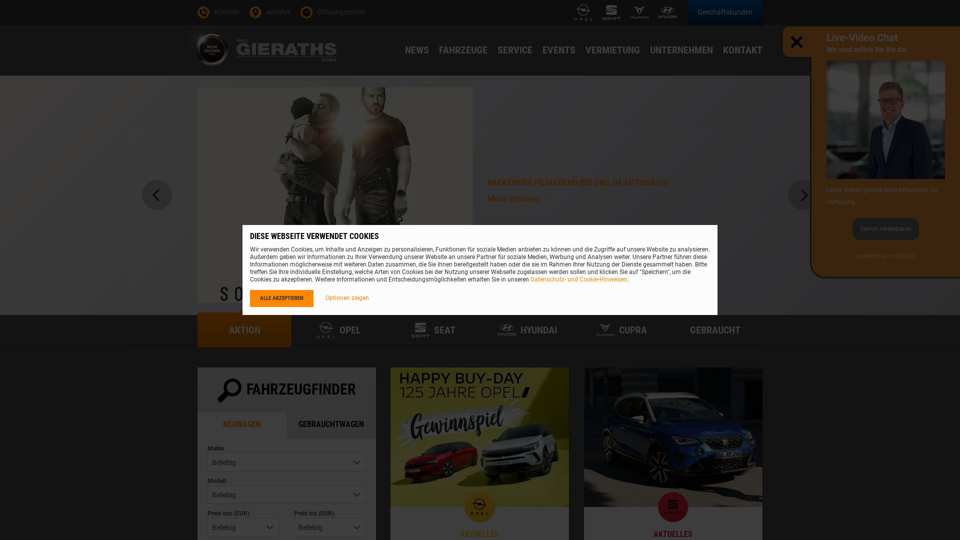 Estado web opel-gieraths.de está   ONLINE