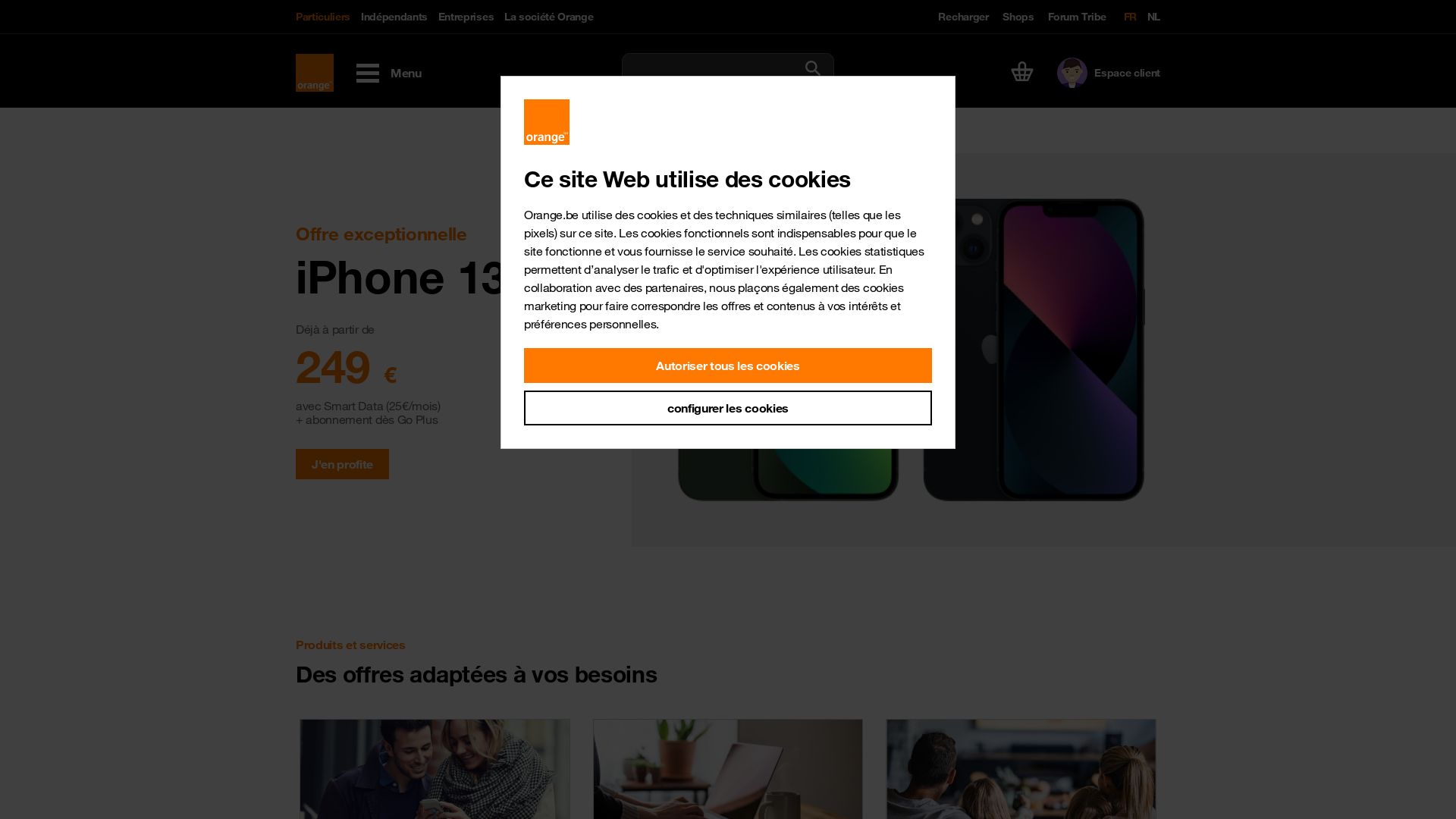 Estado web orange.be está   ONLINE