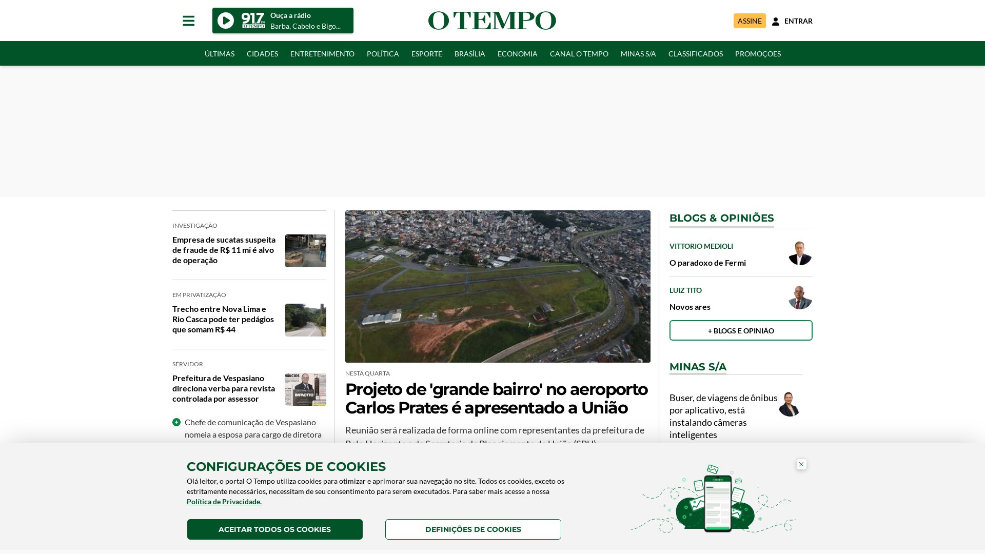 Estado web otempo.com.br está   ONLINE