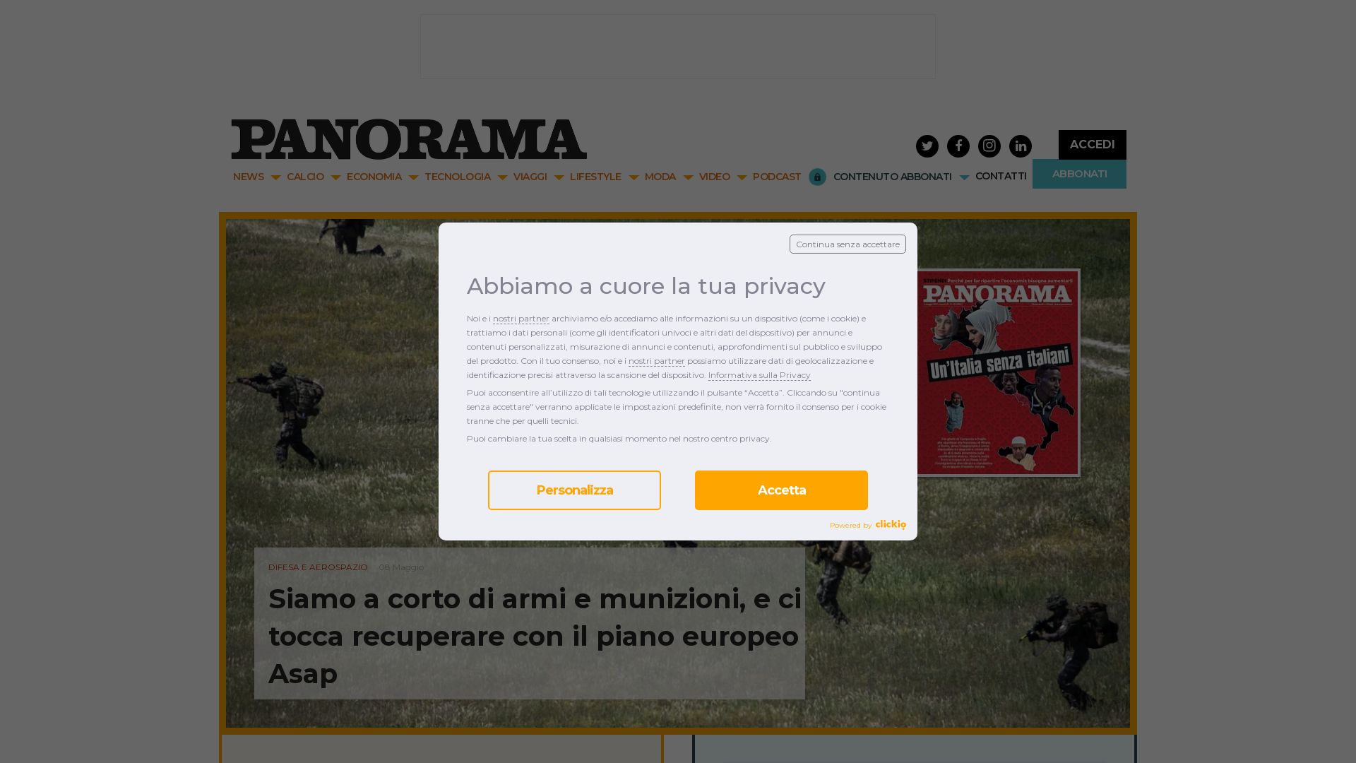 Estado web panorama.it está   ONLINE