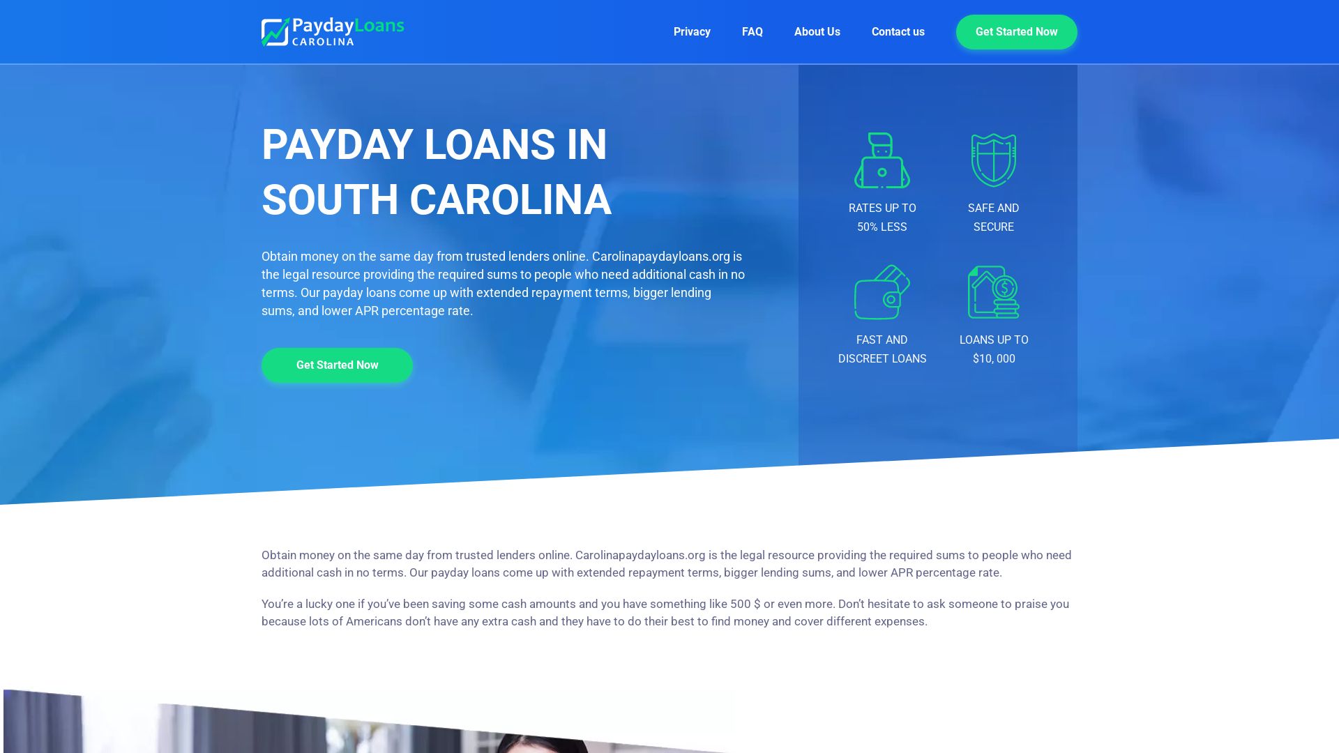Estado web paydayloansnc.org está   ONLINE