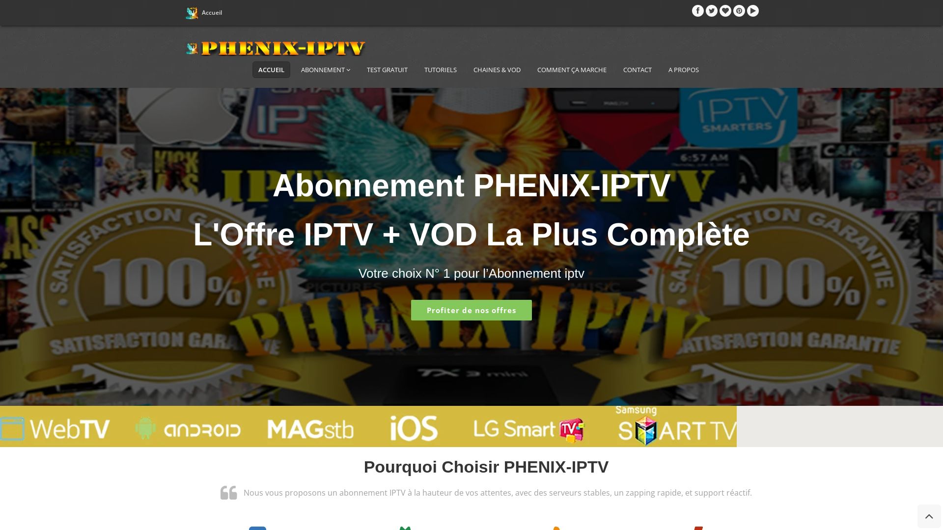 Estado web phenix-iptv.com está   ONLINE