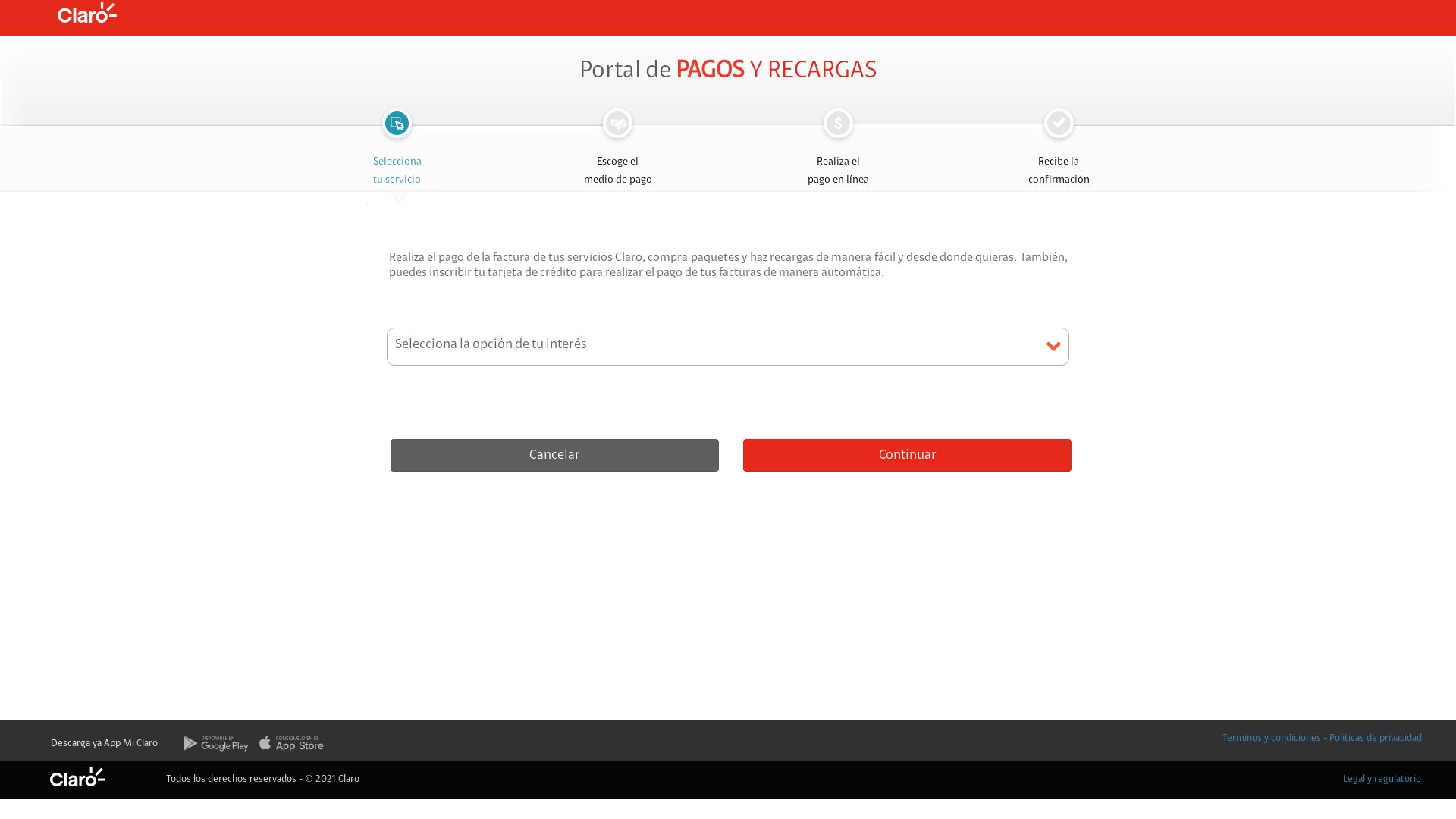 Estado web portalpagos.claro.com.co está   ONLINE