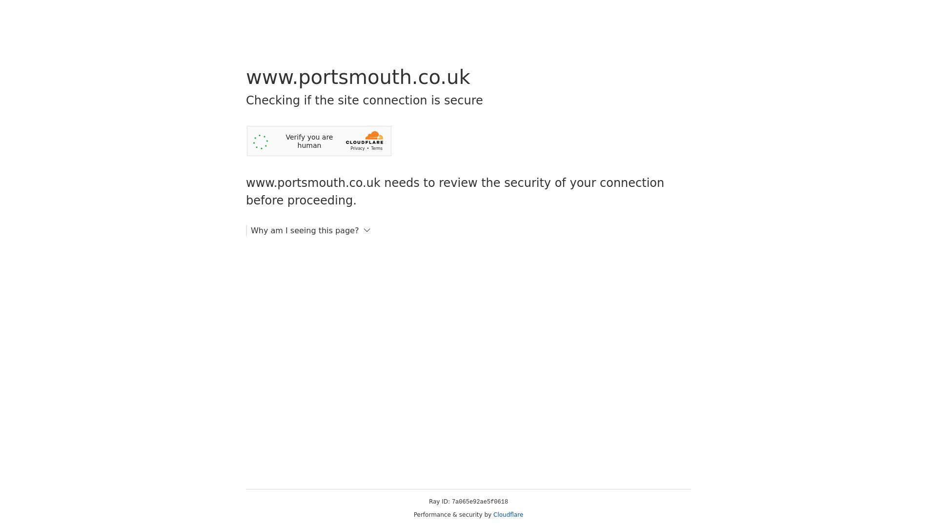Estado web portsmouth.co.uk está   ONLINE