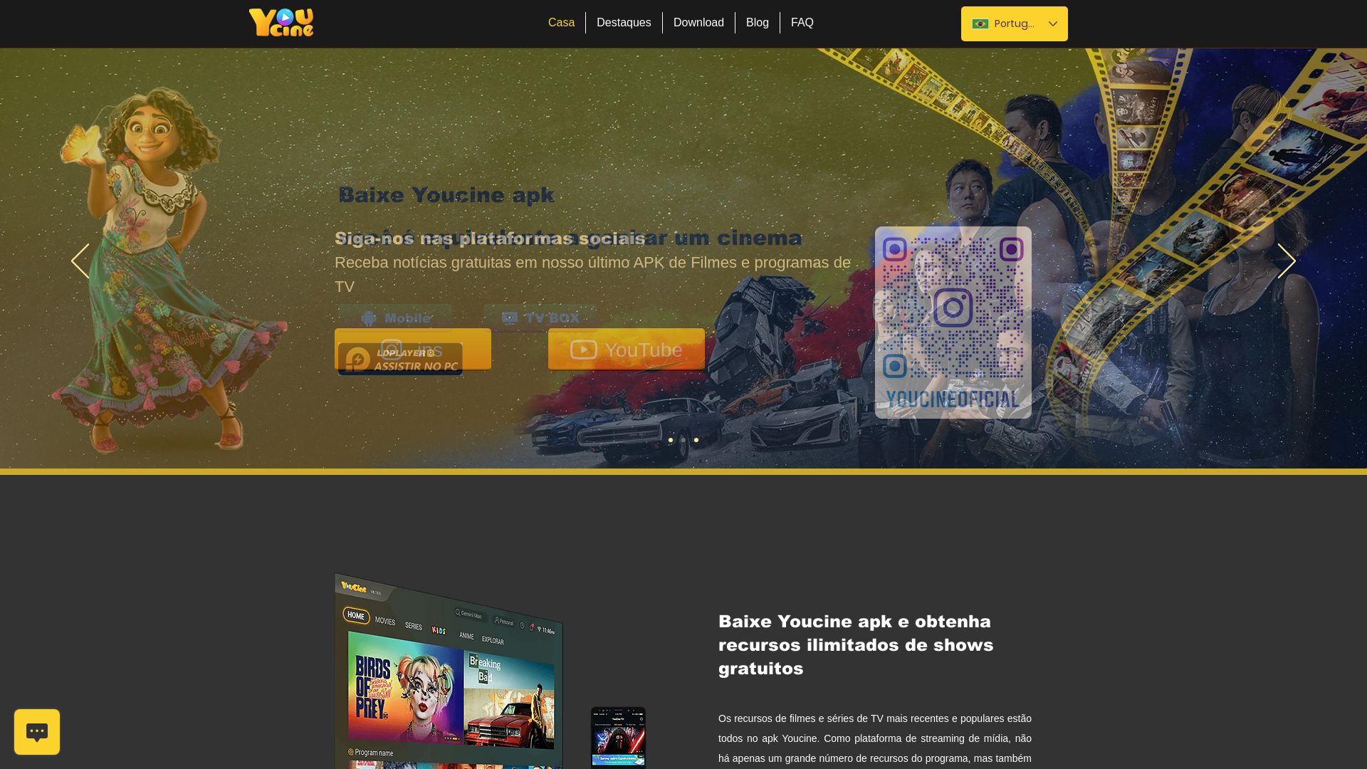 Estado web pt.youcine.net está   ONLINE