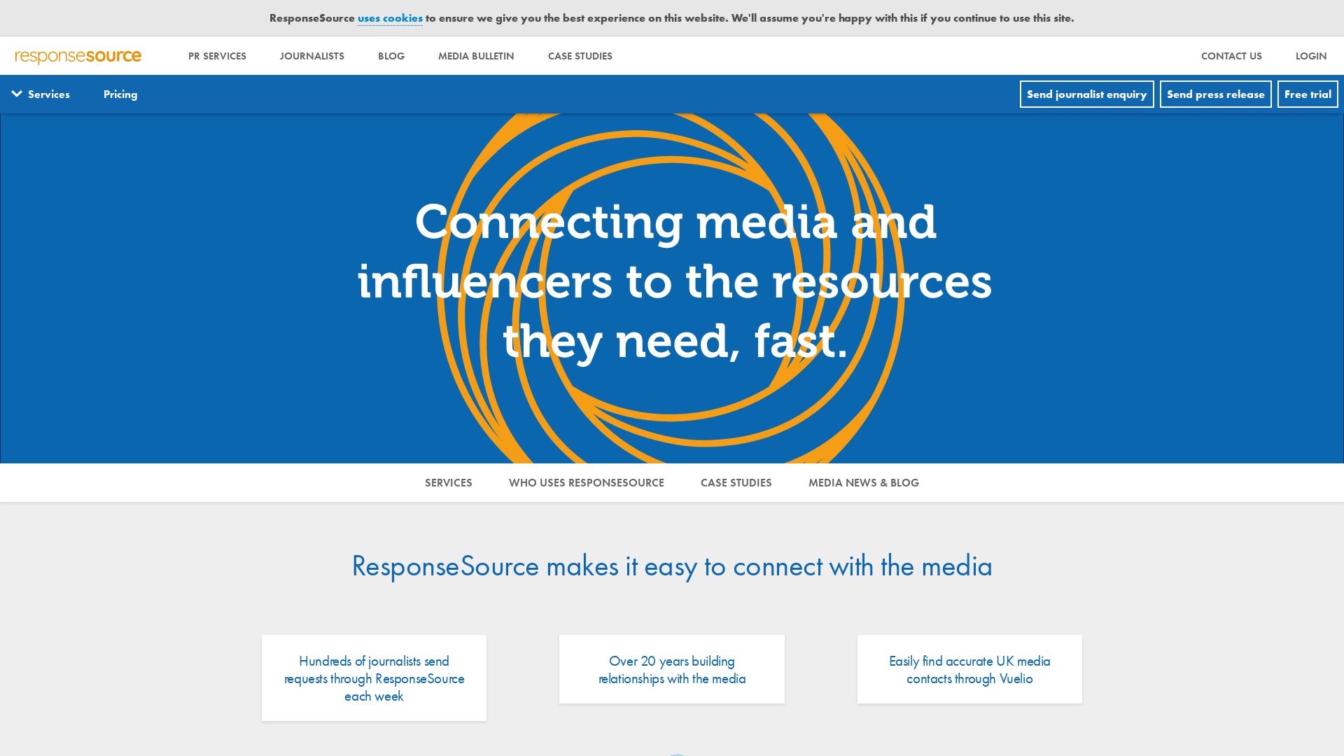 Estado web responsesource.com está   ONLINE