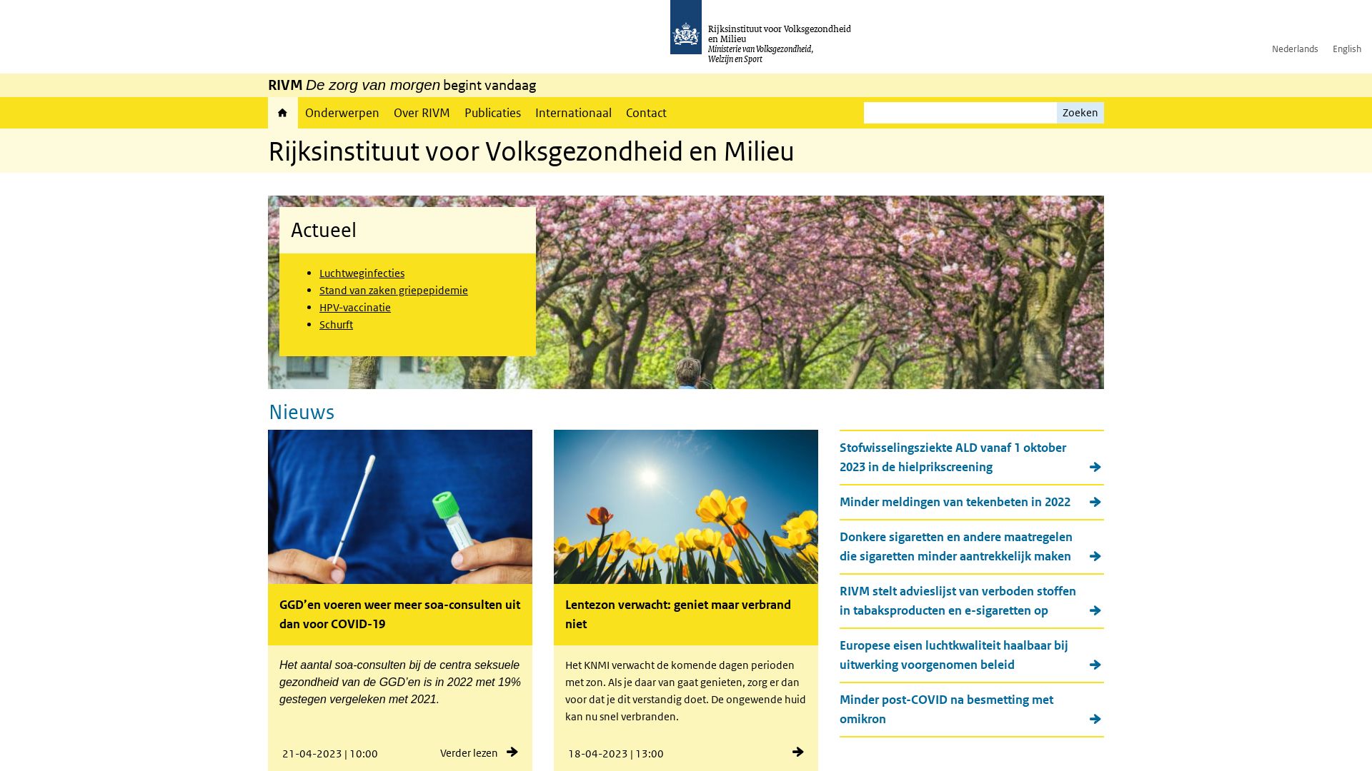 Estado web rivm.nl está   ONLINE