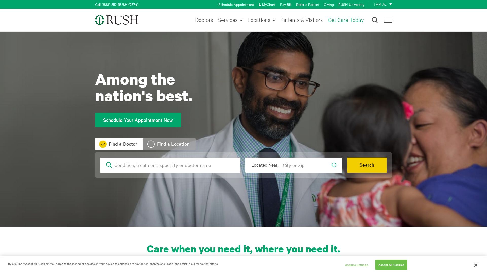 Estado web rush.edu está   ONLINE