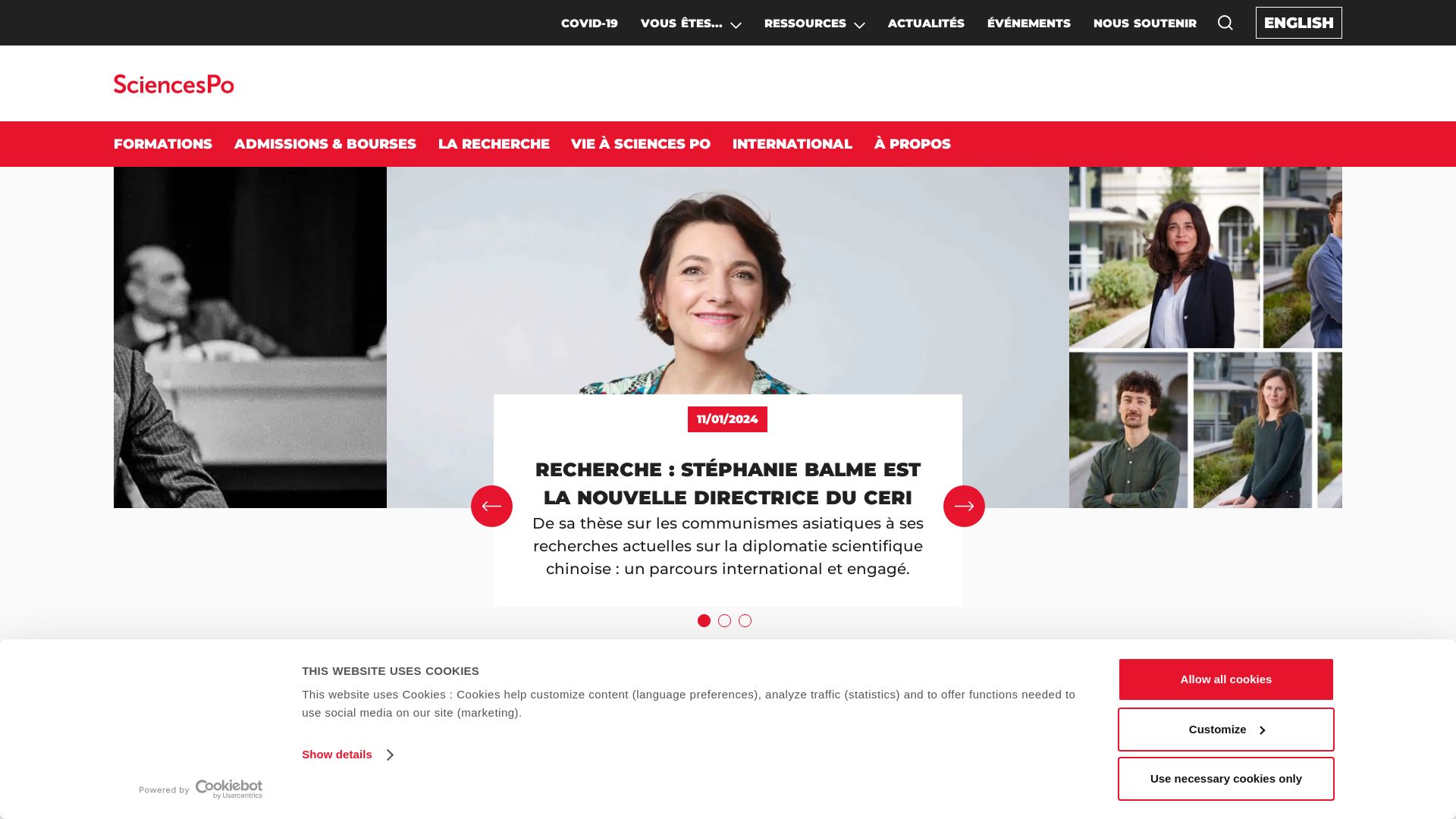 Estado web sciencespo.fr está   ONLINE