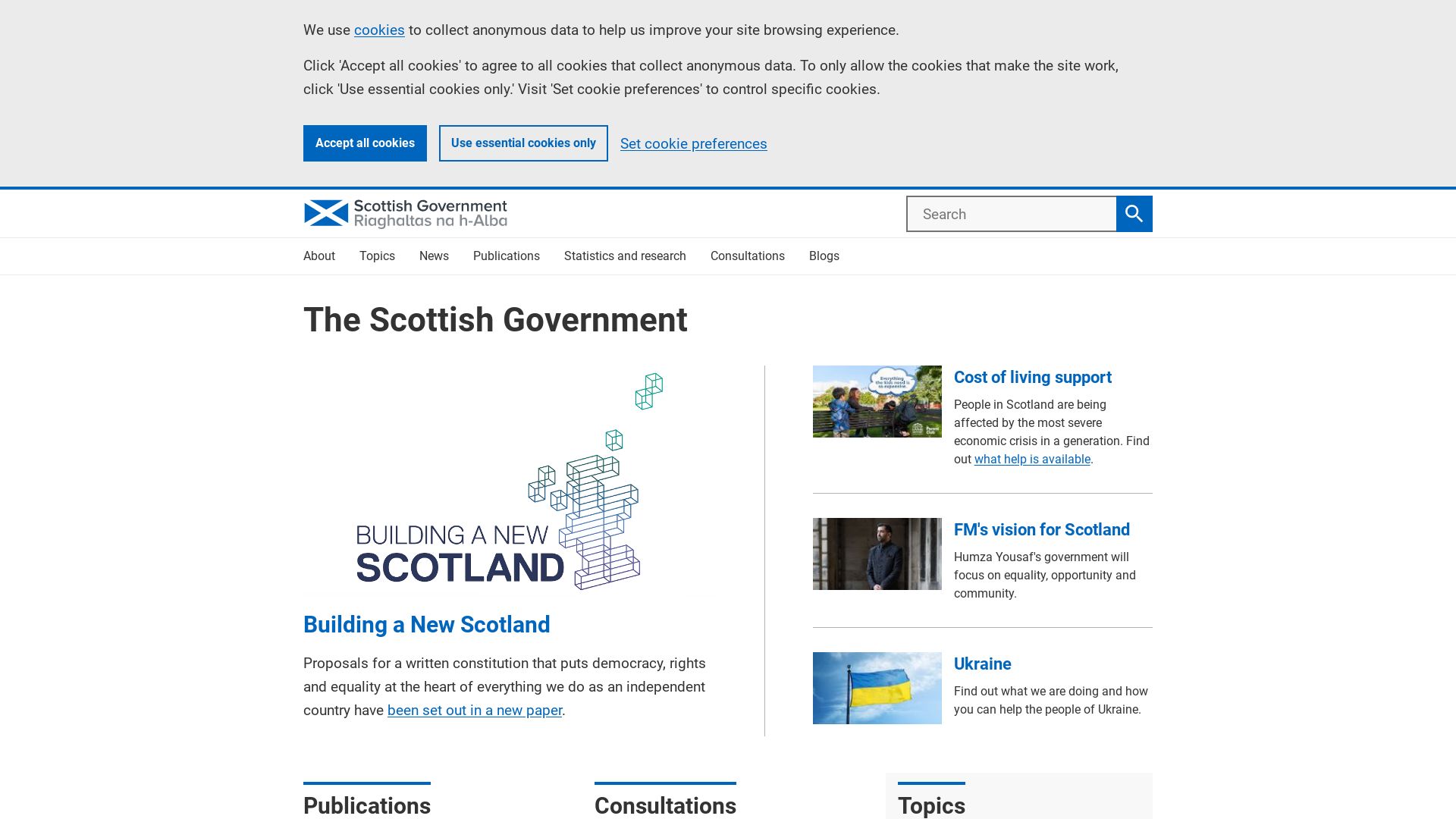Estado web scotland.gov.uk está   ONLINE