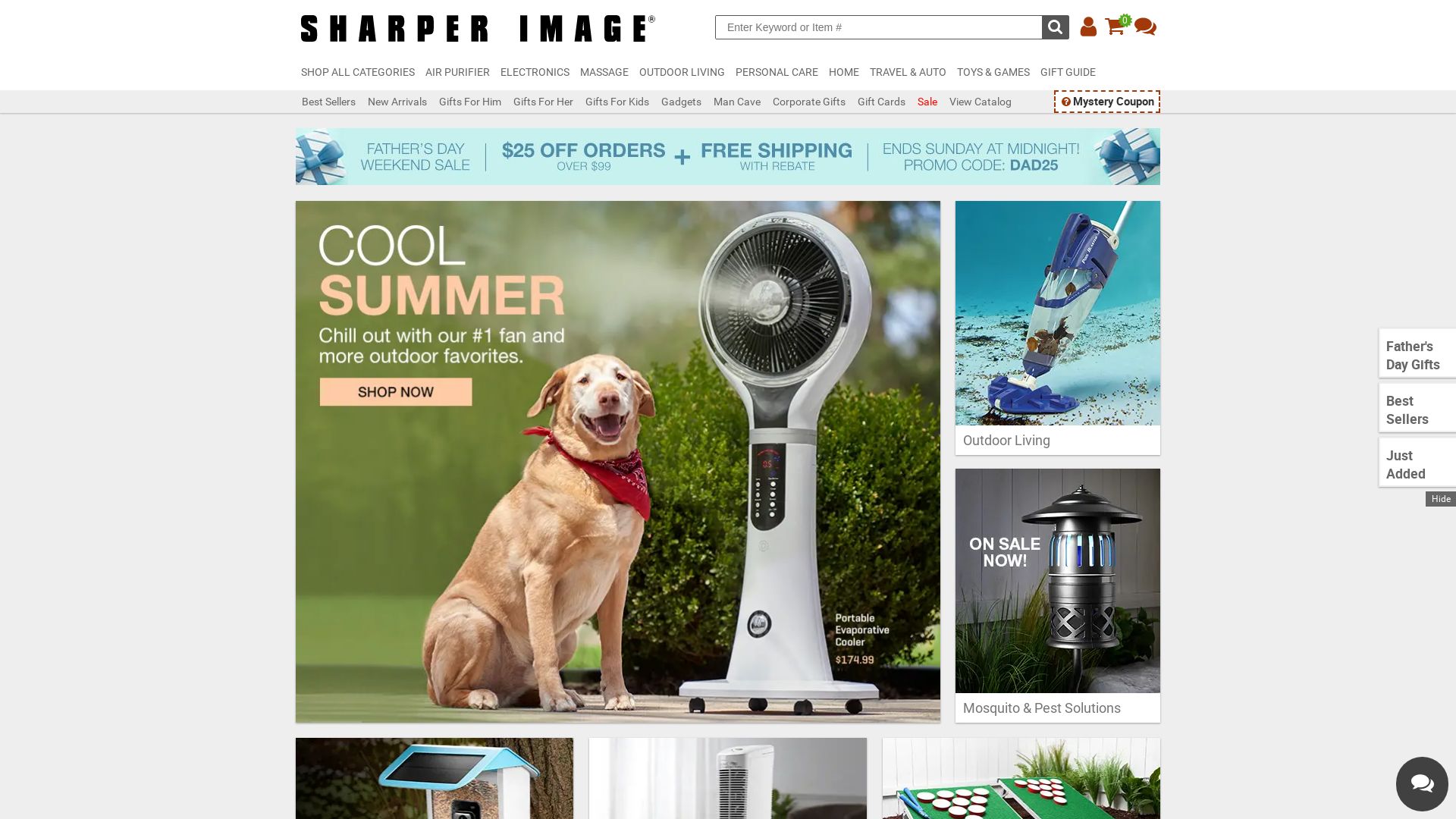 Estado web sharperimage.com está   ONLINE