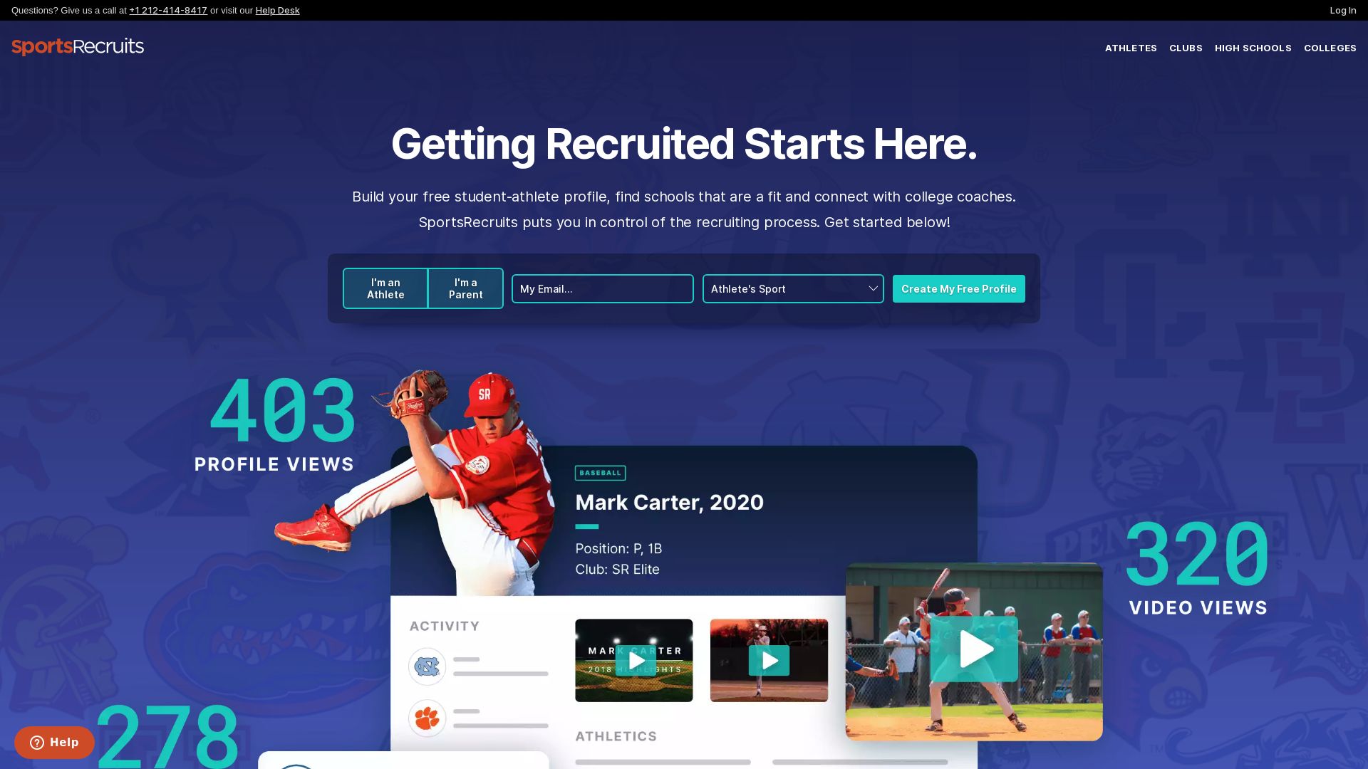 Estado web sportsrecruits.com está   ONLINE