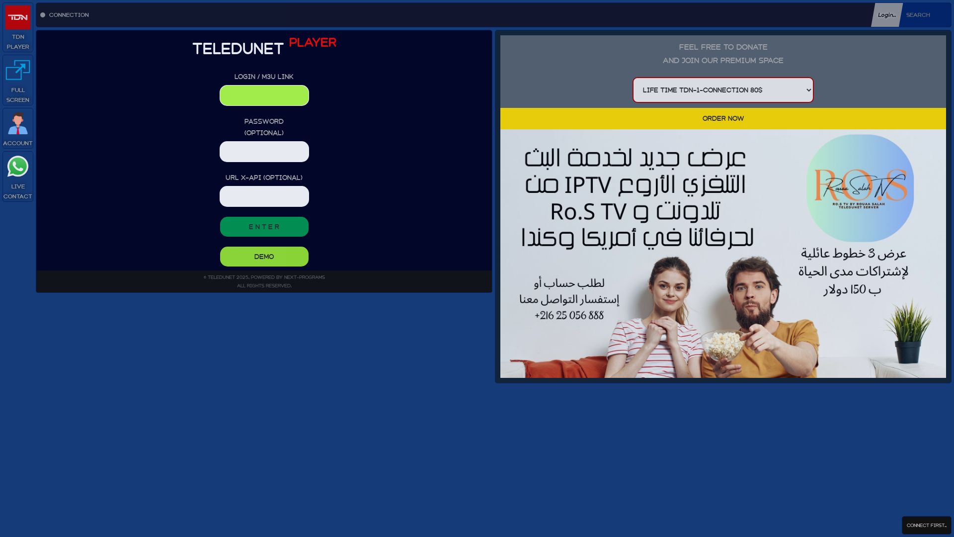 Estado web teledunet.com está   ONLINE