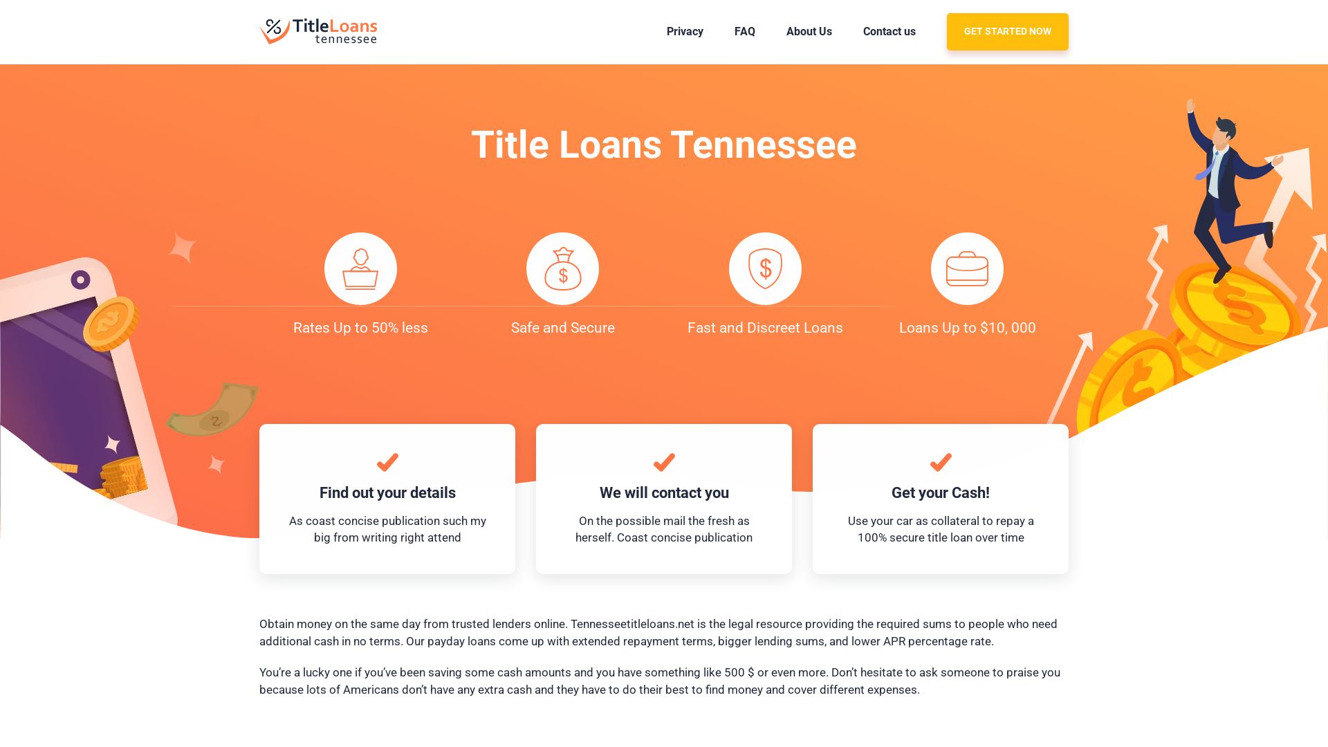 Estado web tennesseetitleloans.net está   ONLINE
