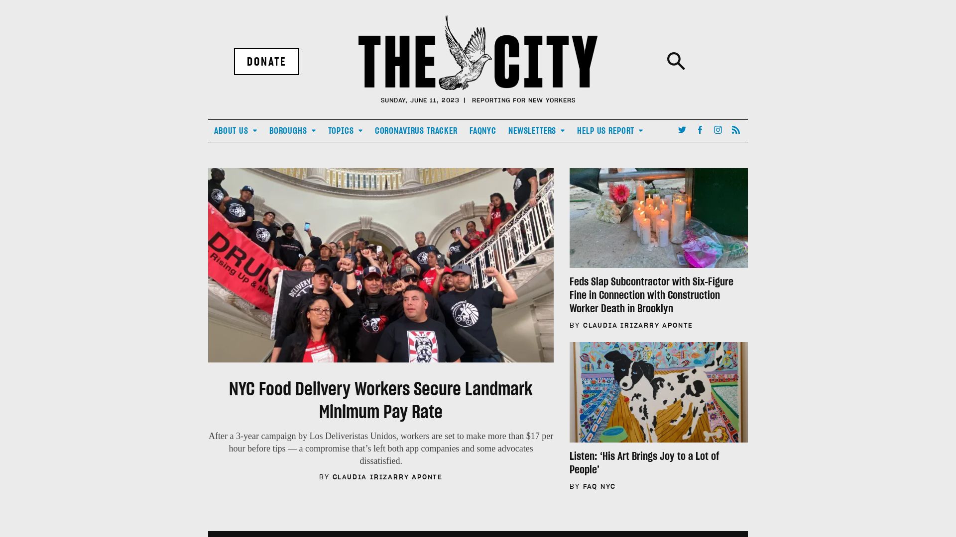 Estado web thecity.nyc está   ONLINE