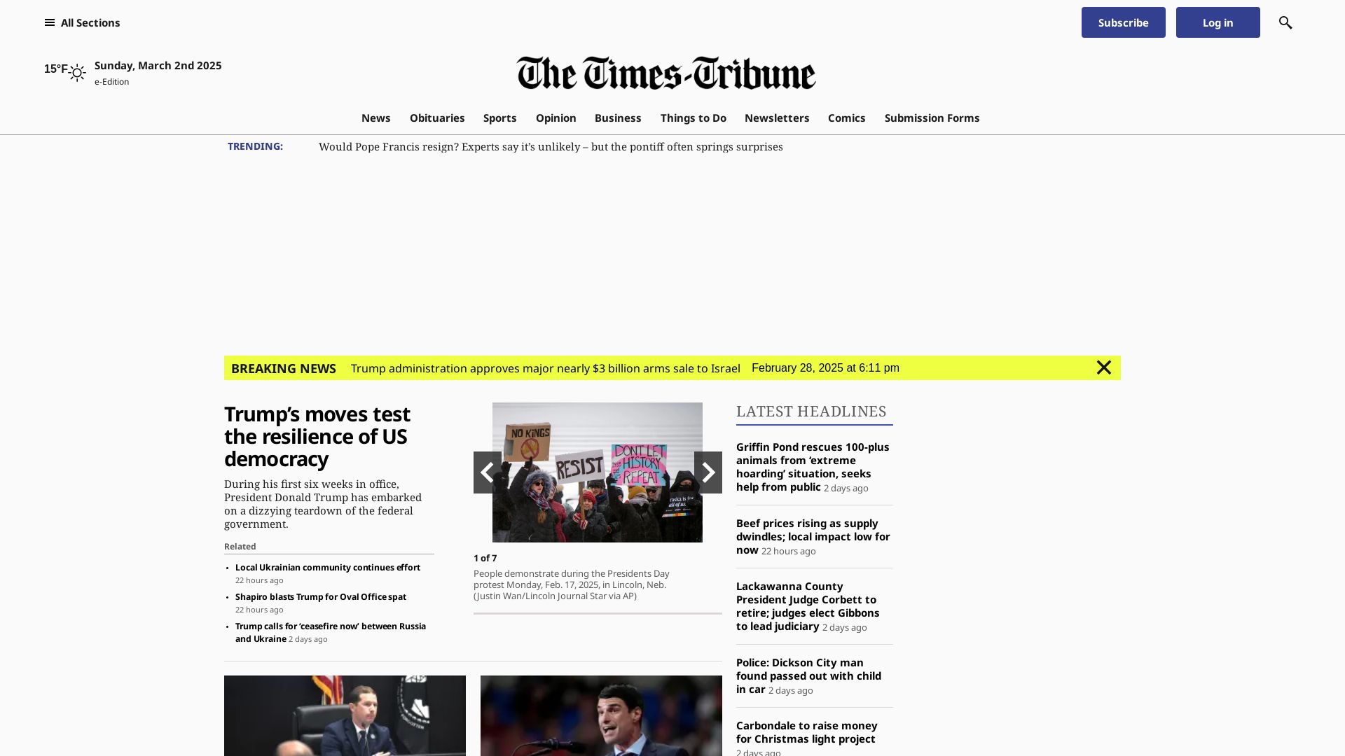 Estado web thetimes-tribune.com está   ONLINE