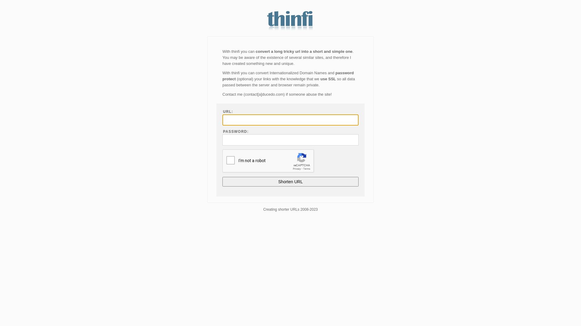 Estado web thinfi.com está   ONLINE