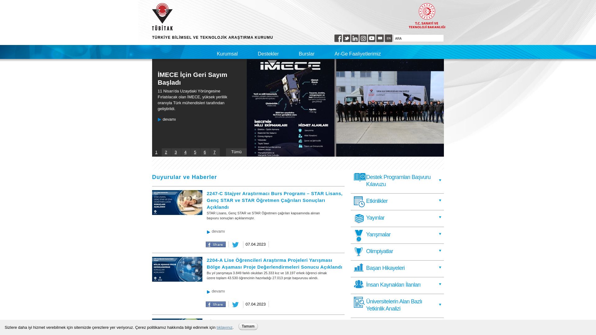 Estado web tubitak.gov.tr está   ONLINE