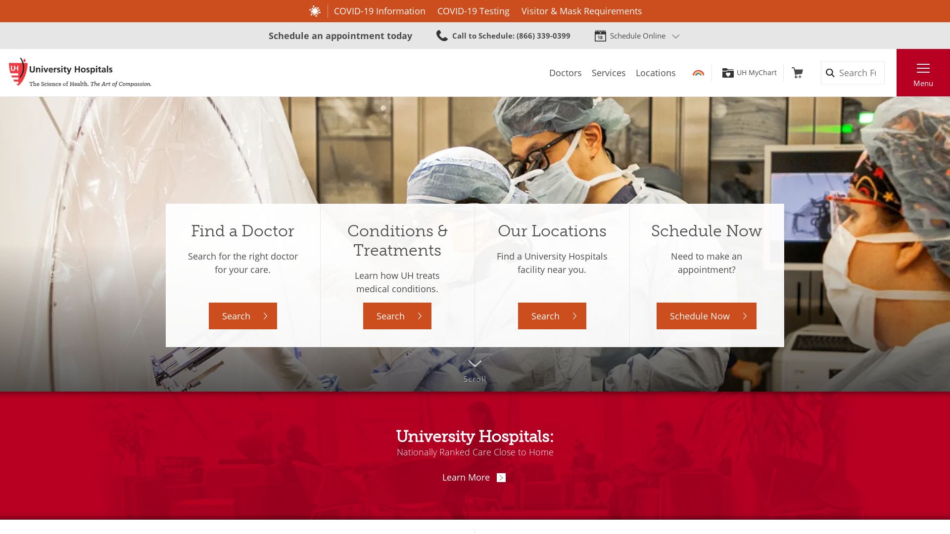 Estado web uhhospitals.org está   ONLINE