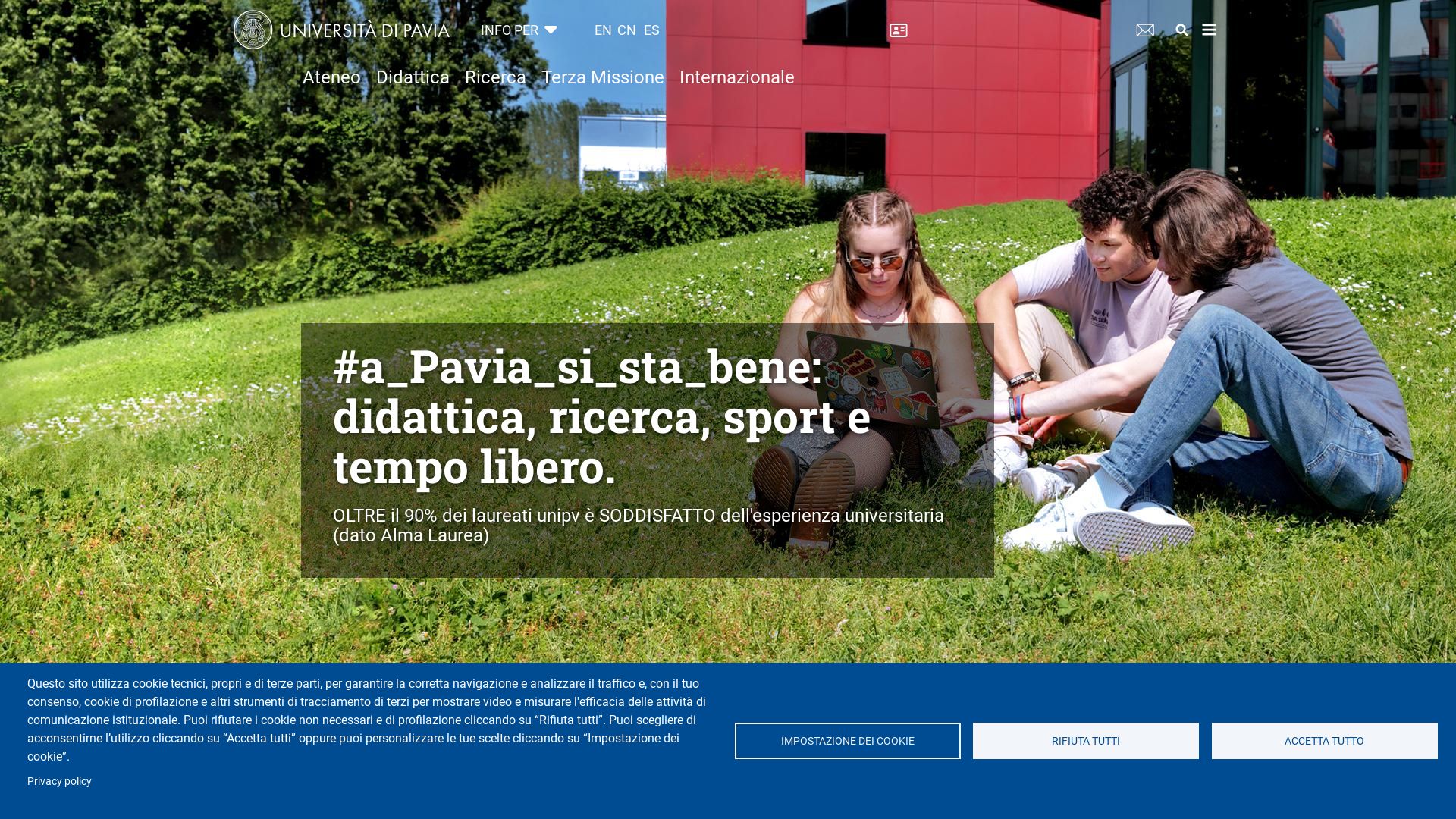 Estado web unipv.it está   ONLINE