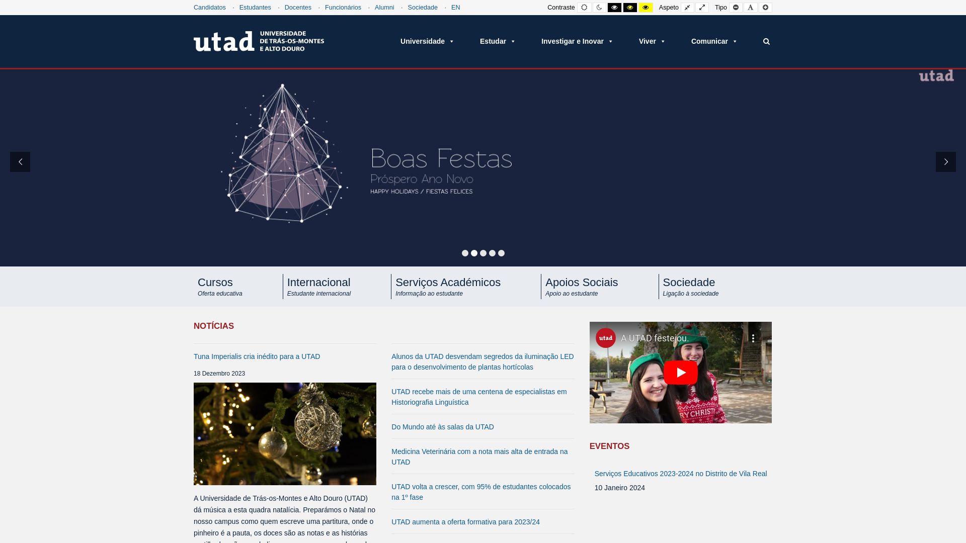 Estado web utad.pt está   ONLINE