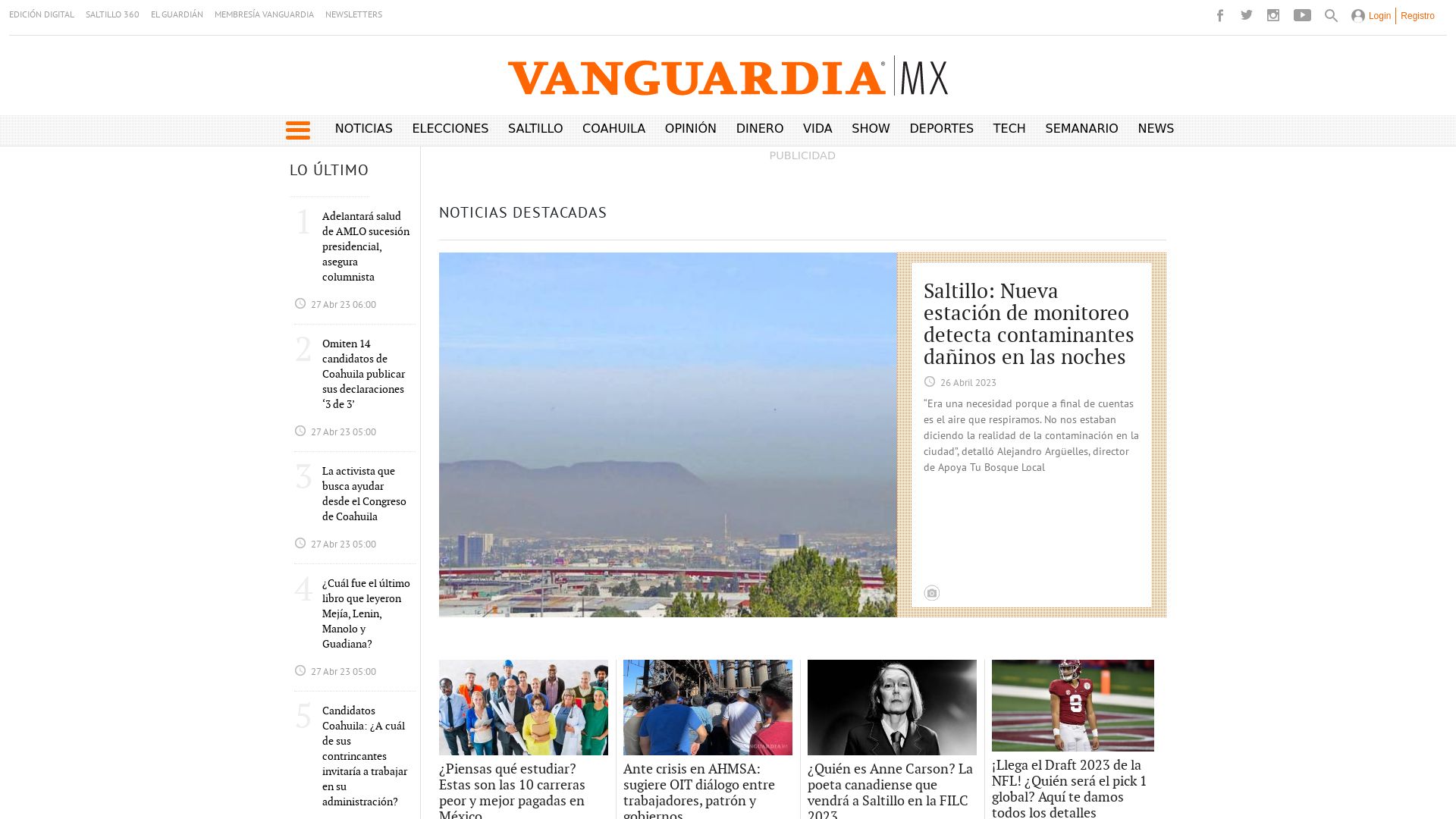 Estado web vanguardia.com.mx está   ONLINE