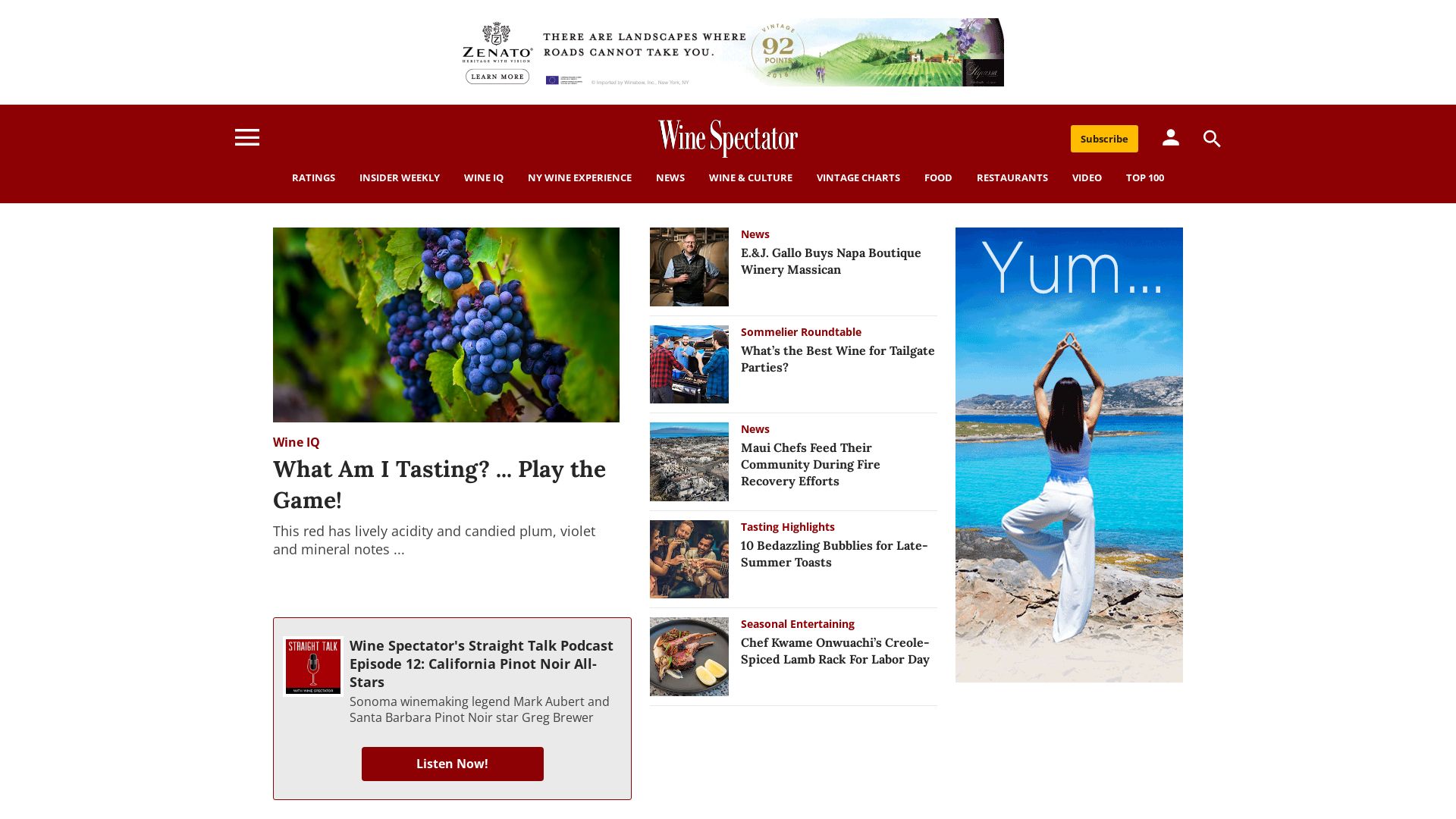Estado web winespectator.com está   ONLINE