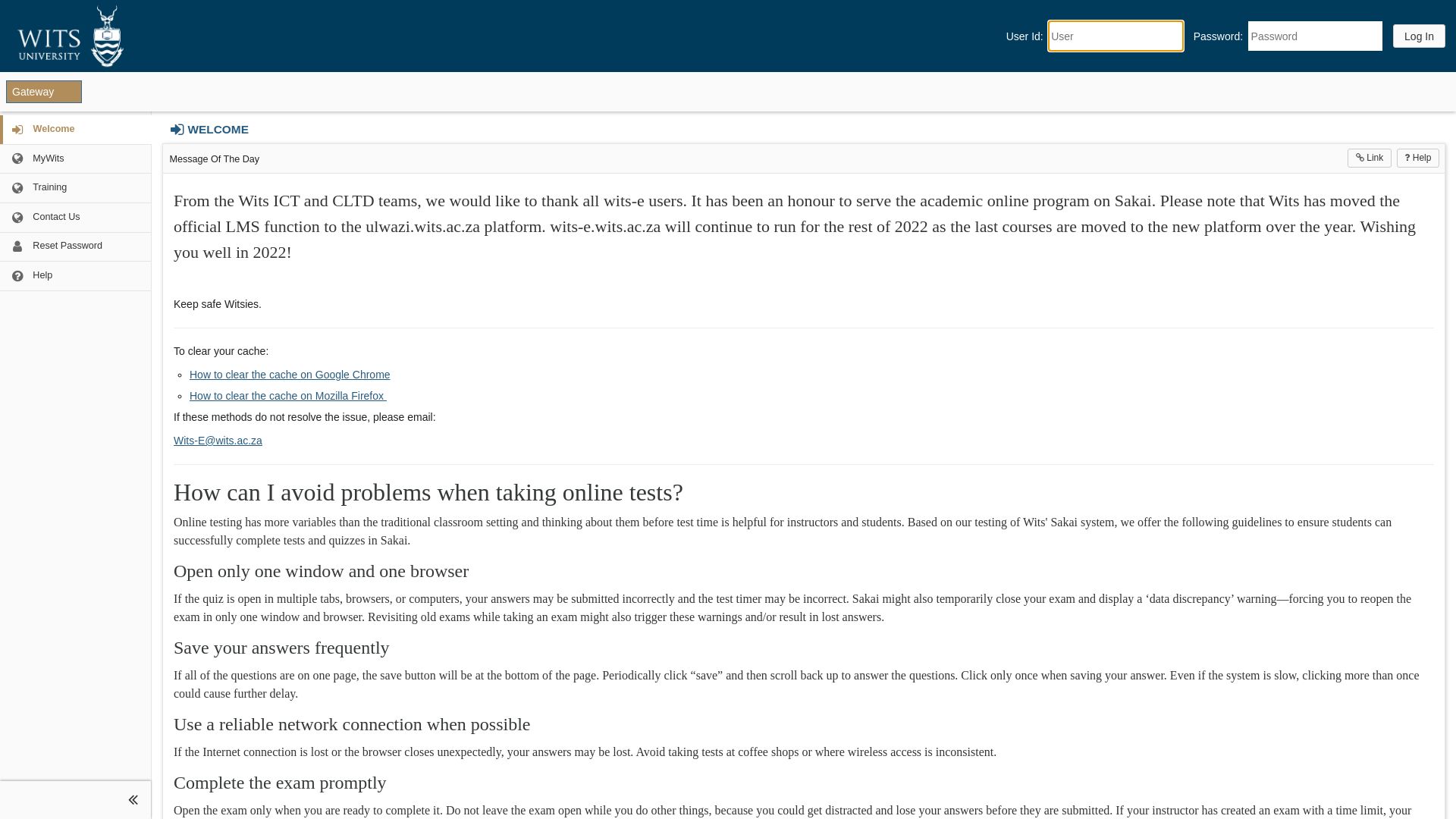 Estado web wits-e.wits.ac.za está   ONLINE