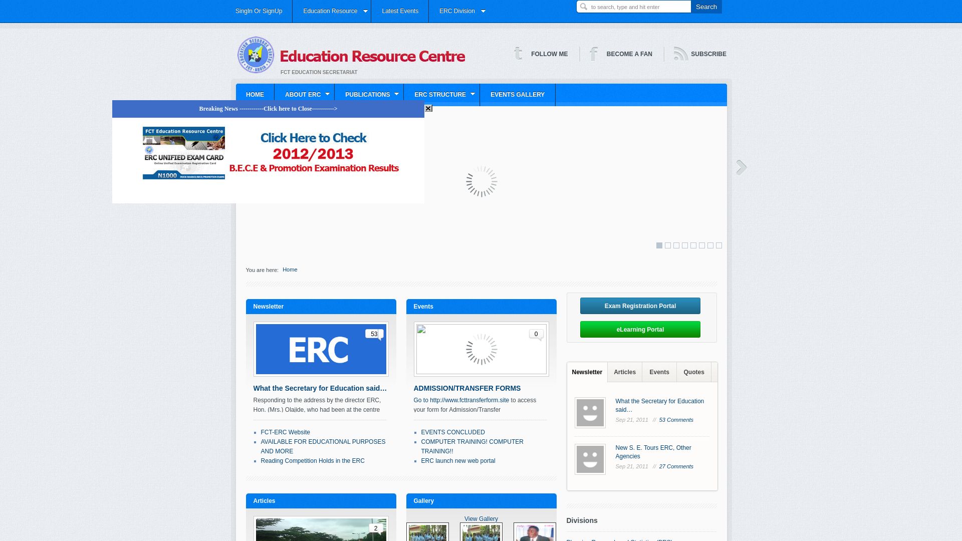 Estado web www.fcterc.gov.ng está   ONLINE