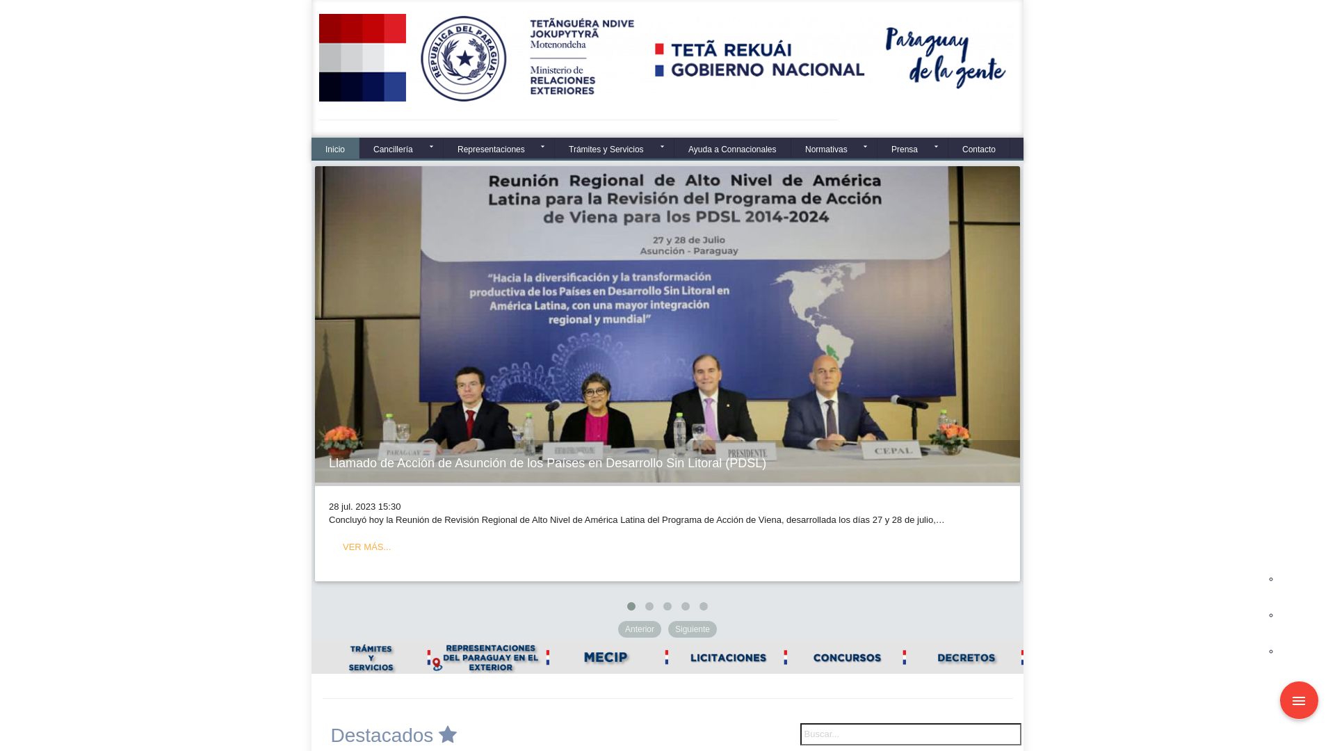 Estado web www.mre.gov.py está   ONLINE