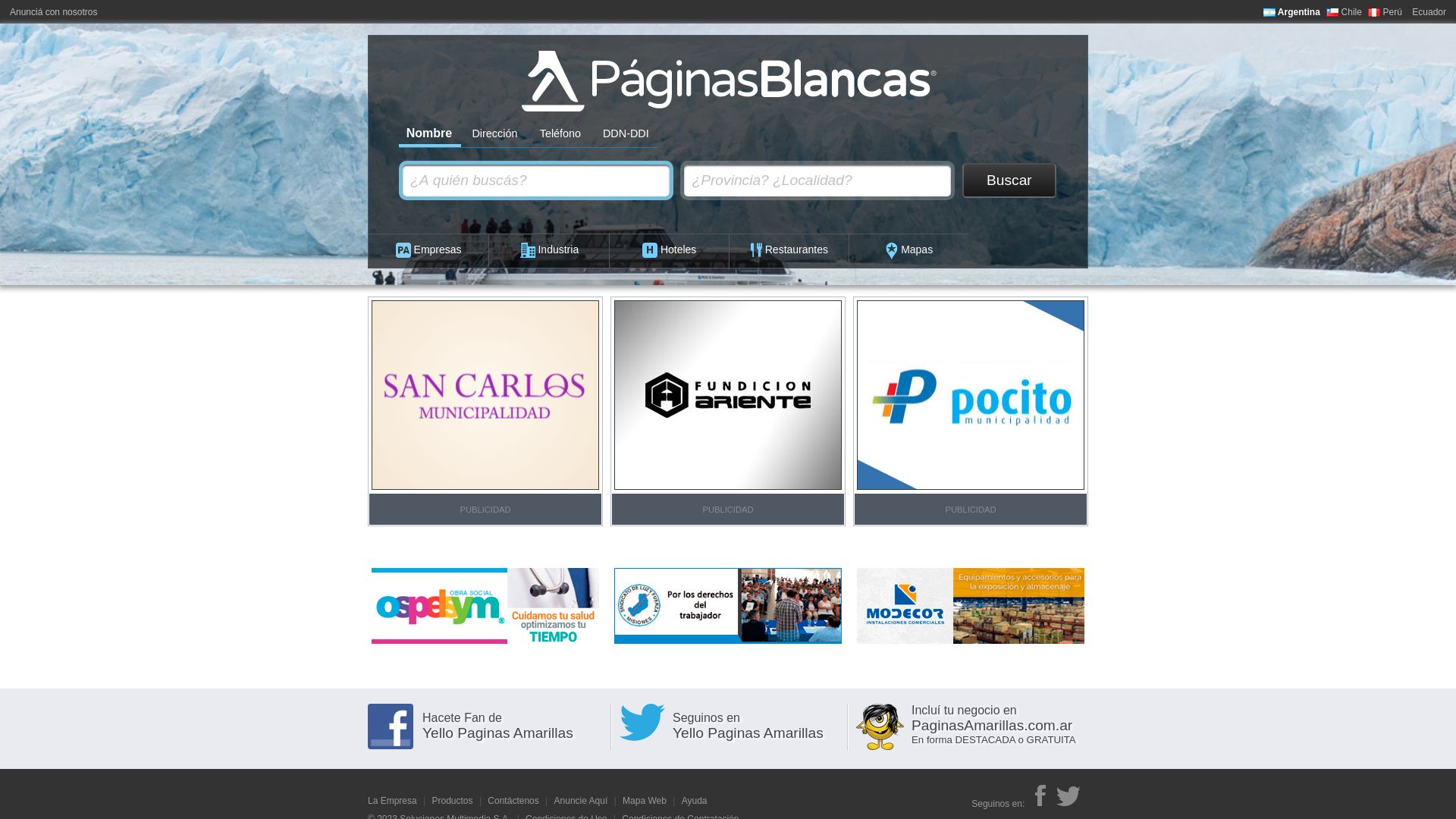 Estado web www.paginasblancas.com.ar está   ONLINE