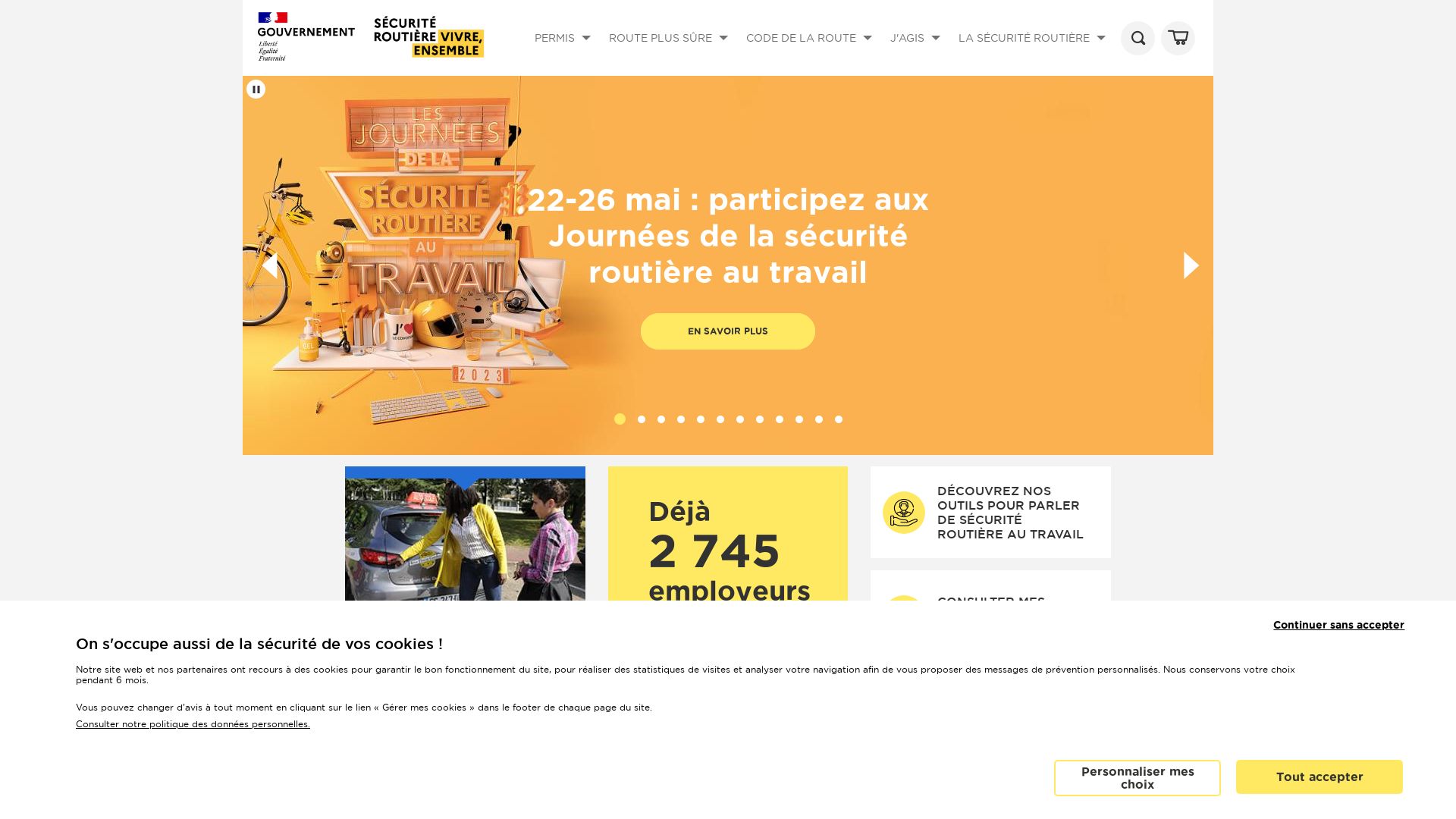 Estado web www.securite-routiere.gouv.fr está   ONLINE