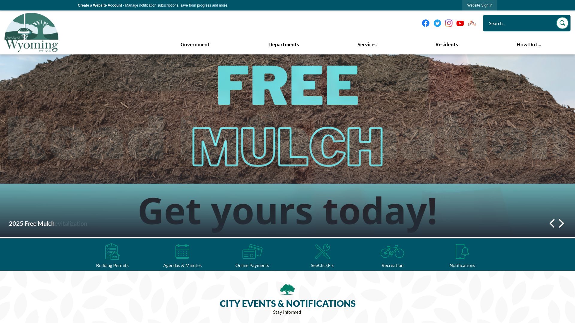 Estado web wyomingohio.gov está   ONLINE